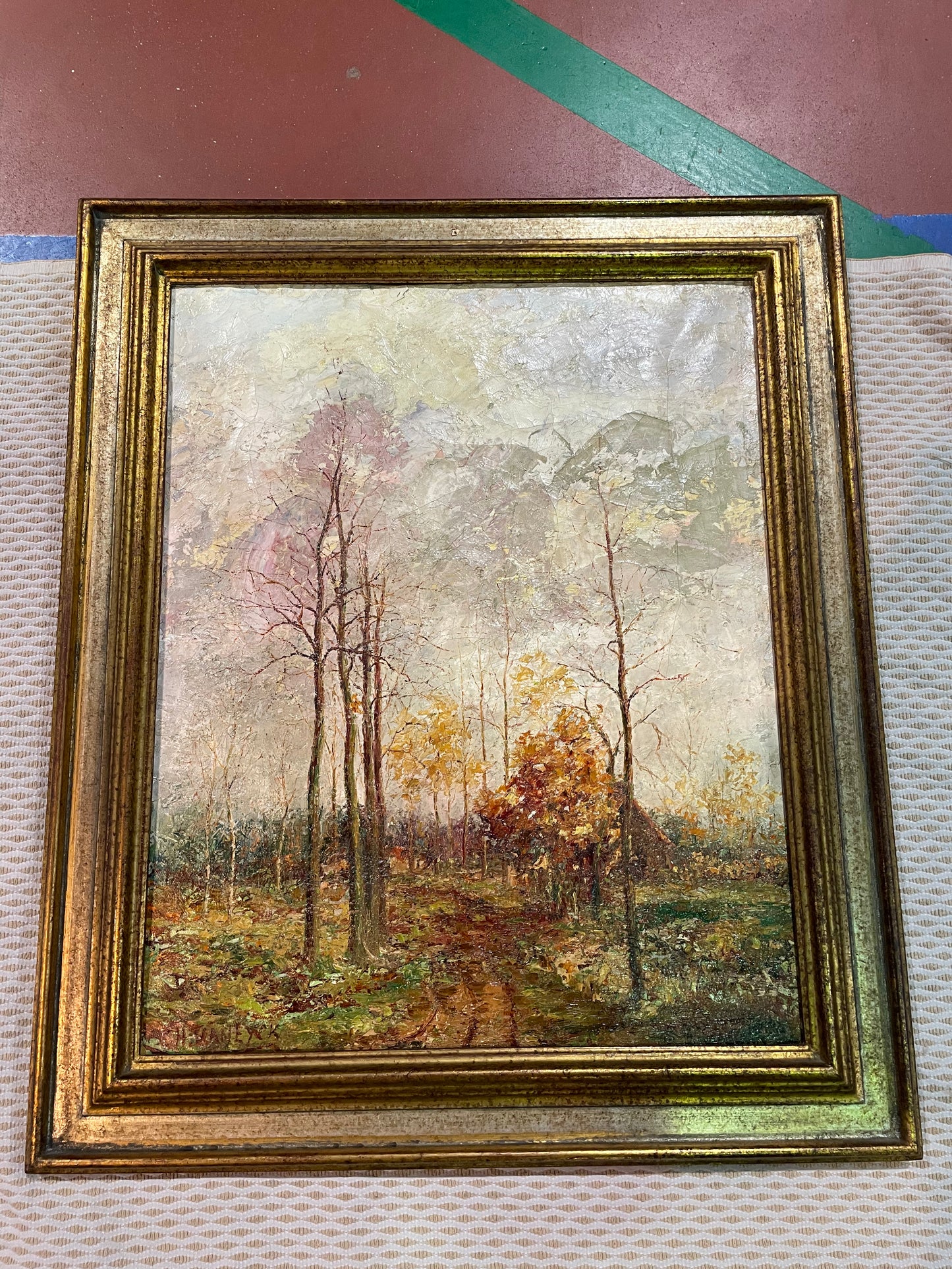 Tableau – Huile sur Toile "Paysage Forestier" – Signé Hector Van Eyck
