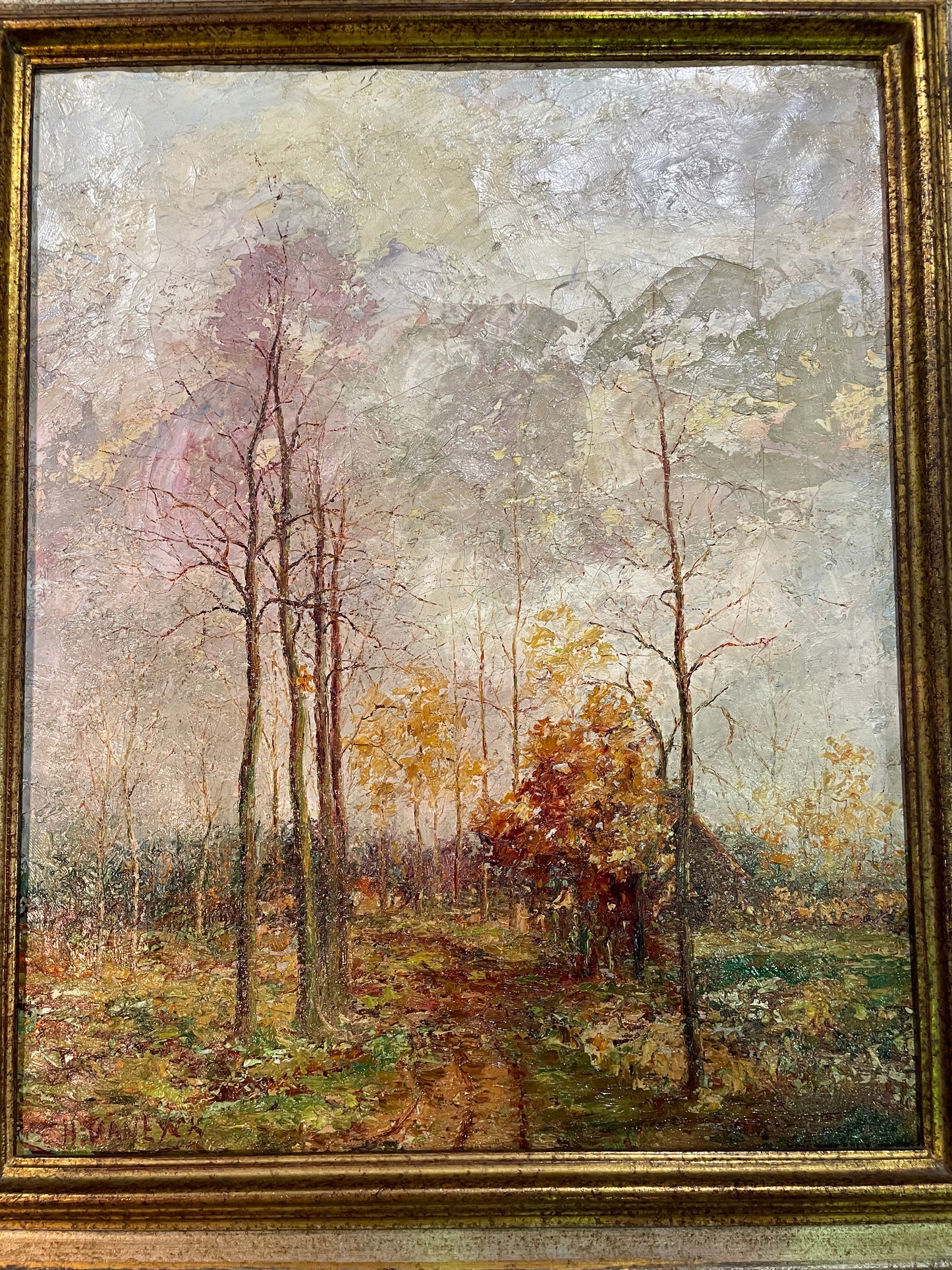 Tableau – Huile sur Toile "Paysage Forestier" – Signé Hector Van Eyck