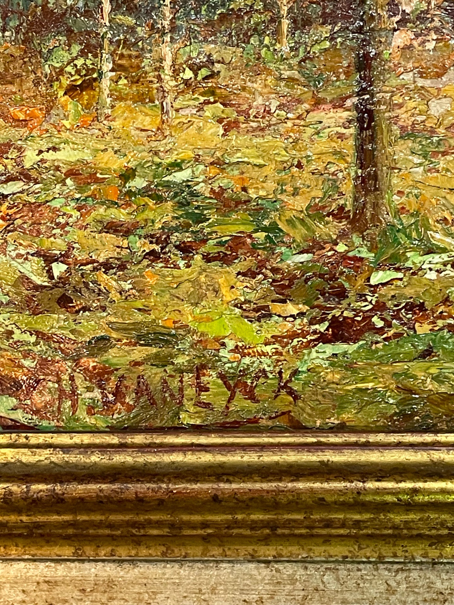 Tableau – Huile sur Toile "Paysage Forestier" – Signé Hector Van Eyck