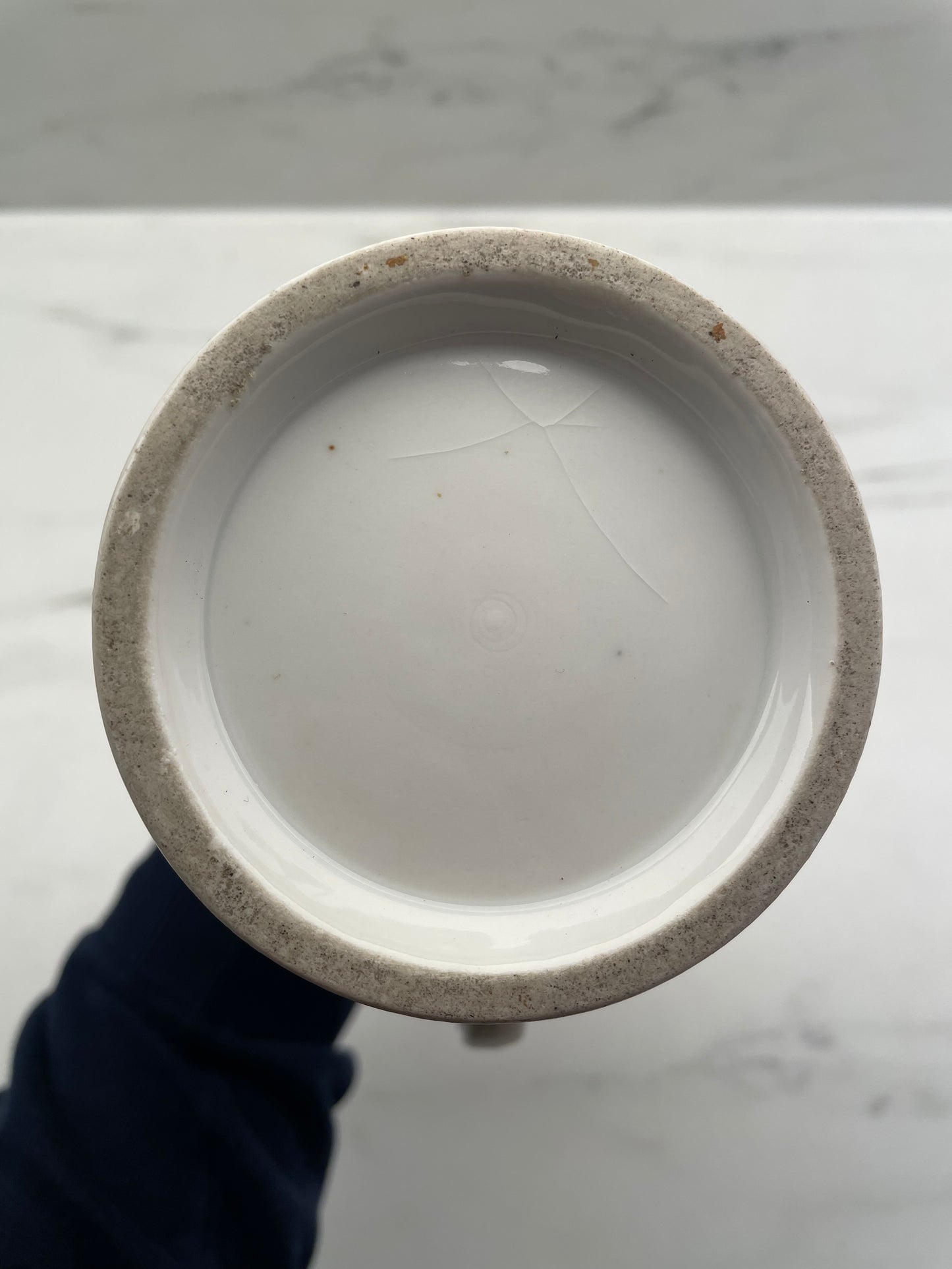 Chope en Porcelaine Biedermeier / Vieux Paris avec Couvercle PVT