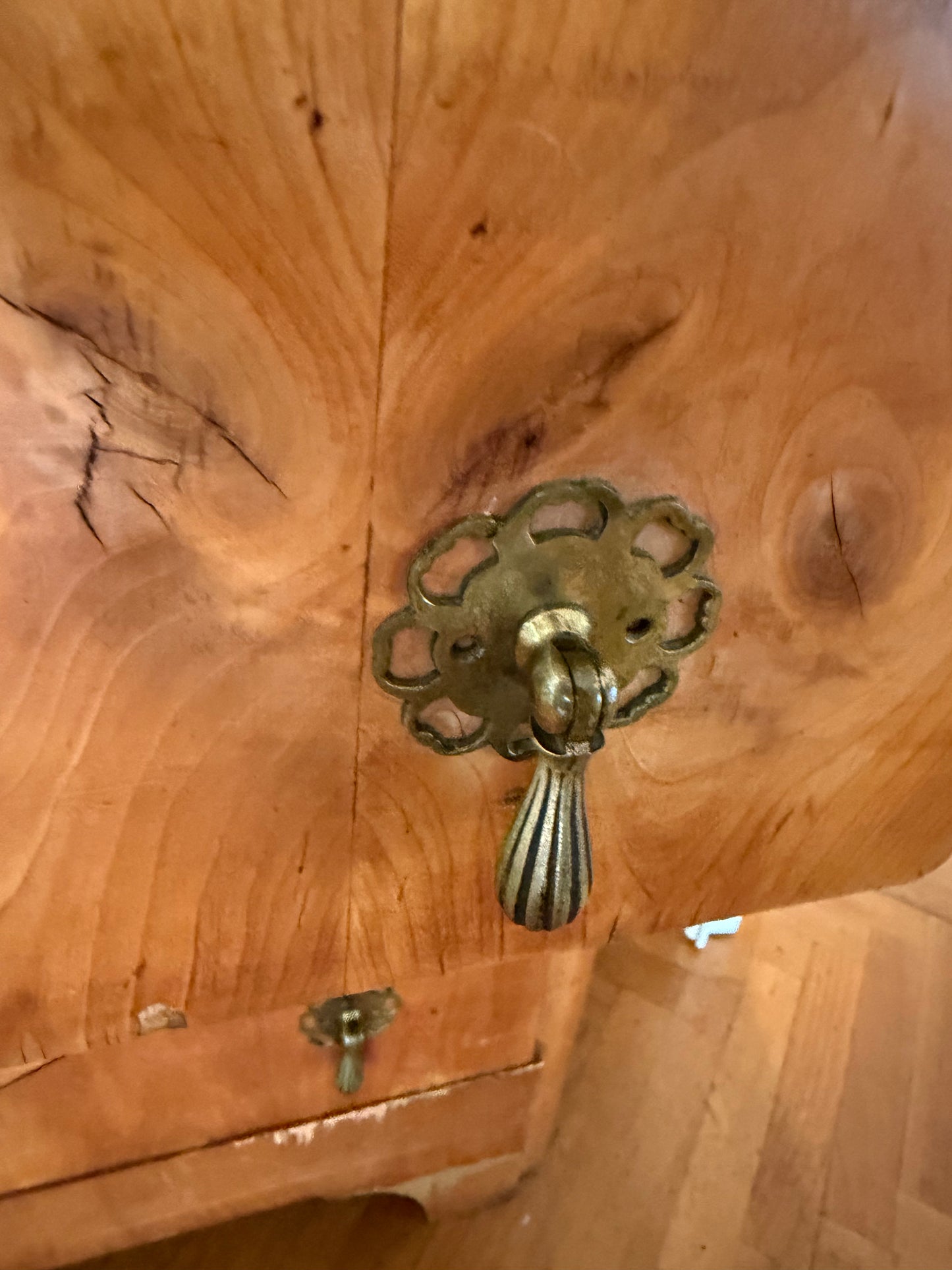 1 - Commode Biedermeier en bois fruitier et marbre noir