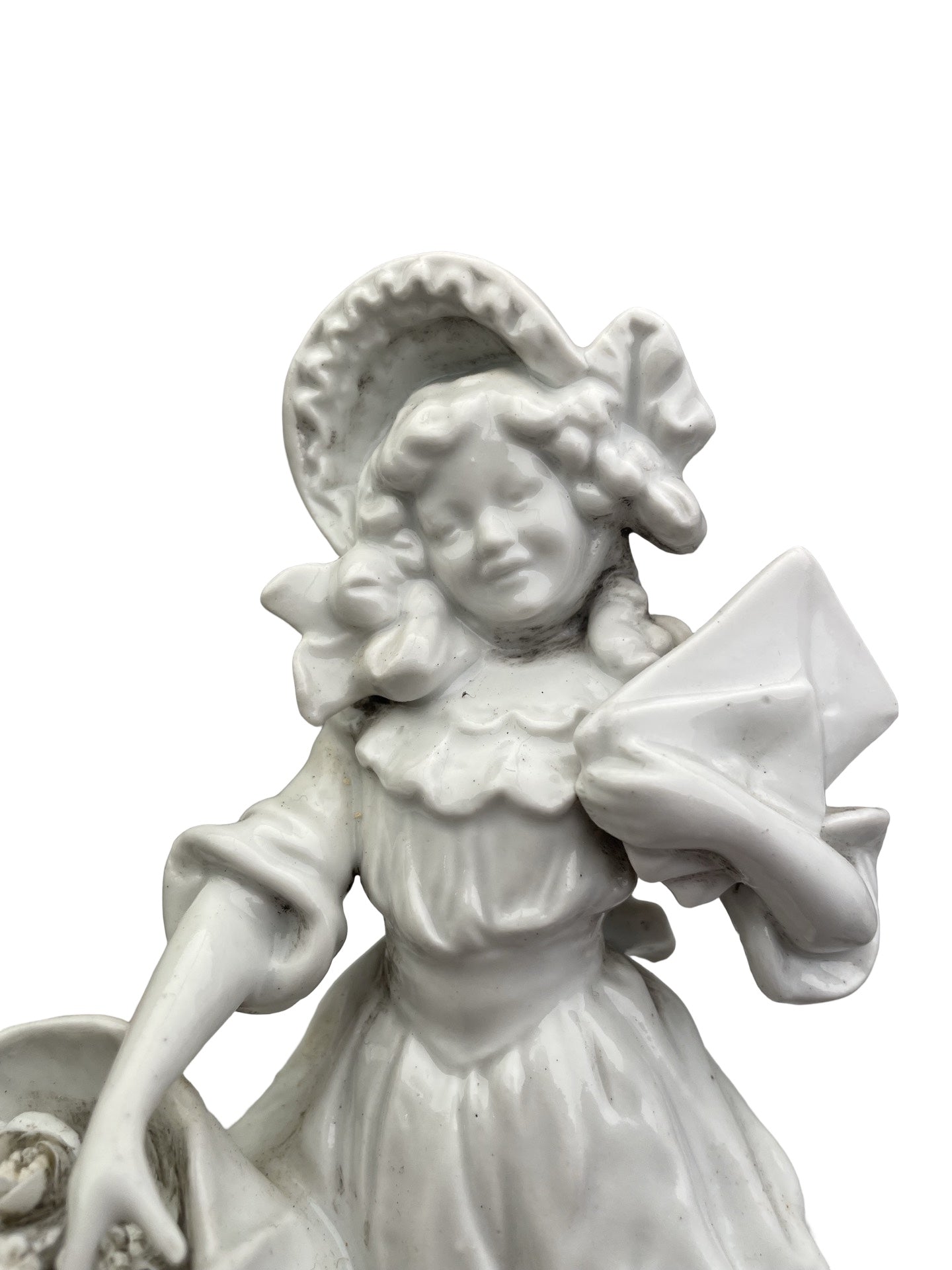 Paire de figurines en porcelaine blanche Ernst Bohne Sons