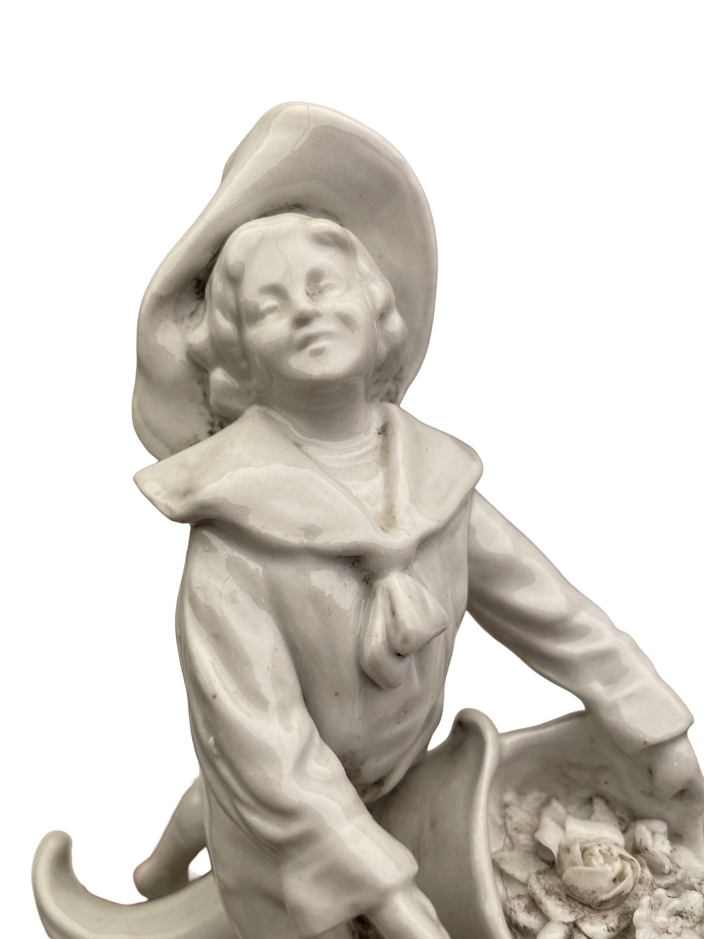 Paire de figurines en porcelaine blanche Ernst Bohne Sons