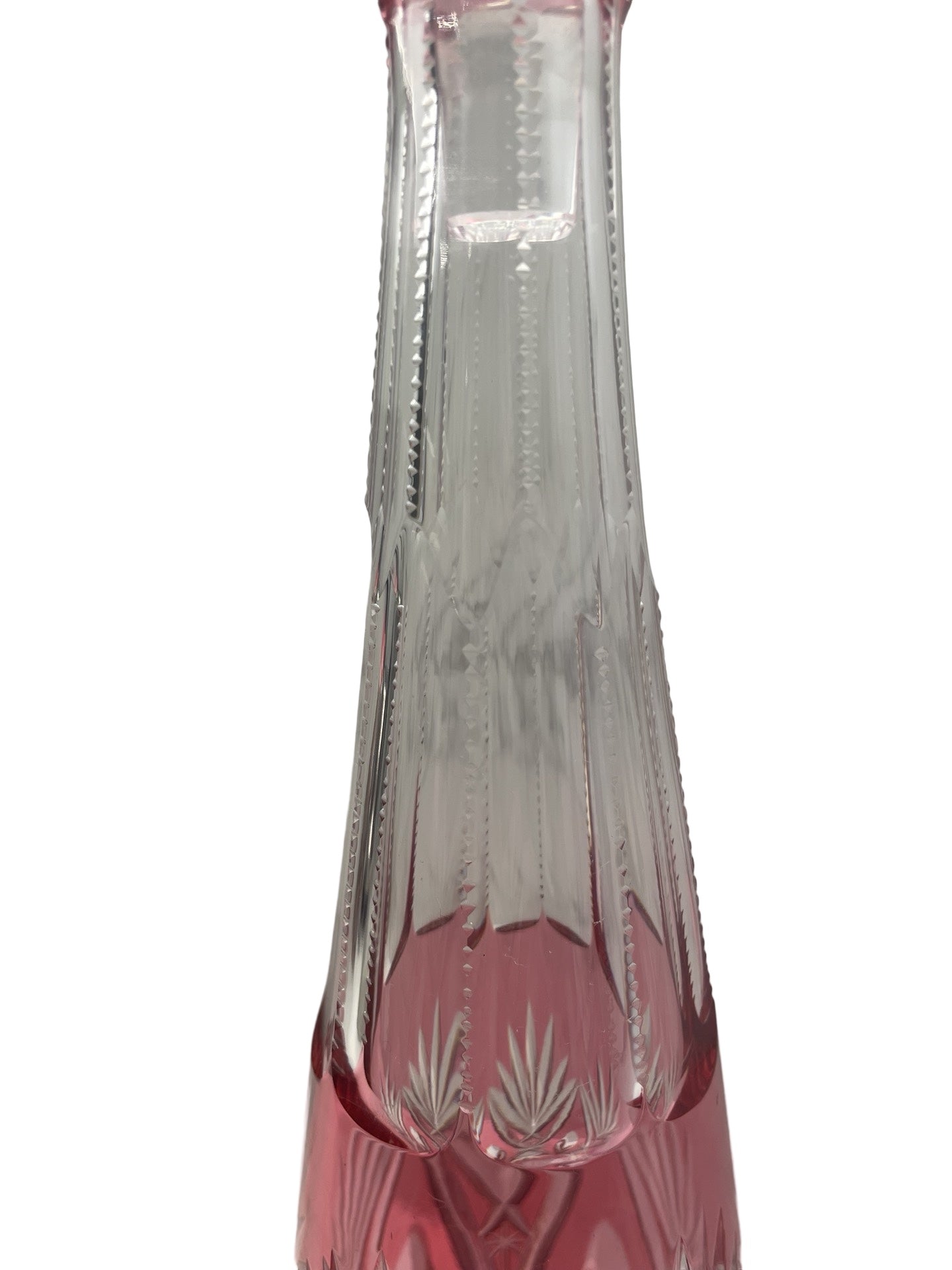 Carafe en cristal rouge rosé – Val Saint Lambert Num 36