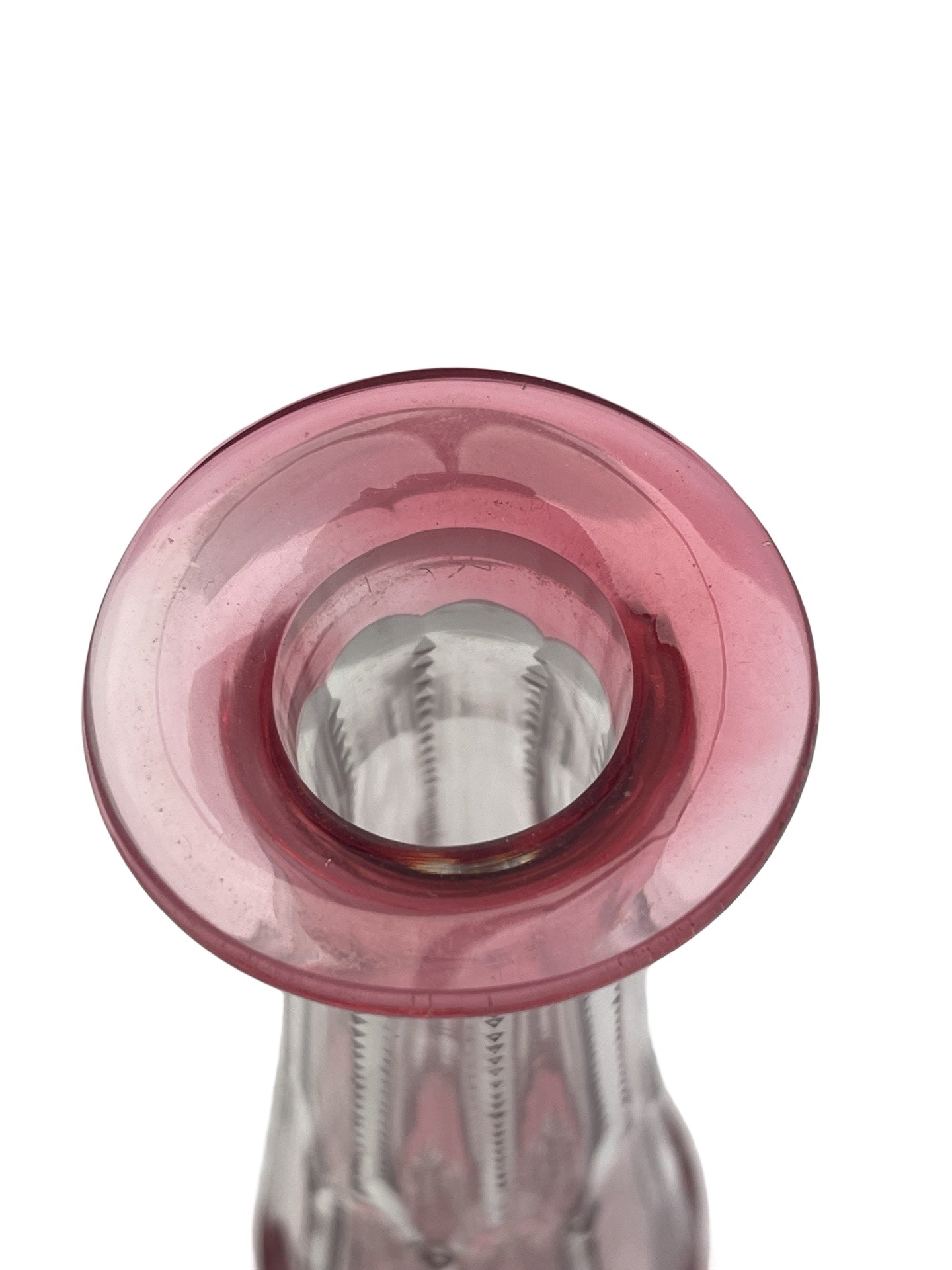Carafe en cristal rouge rosé – Val Saint Lambert Num 36
