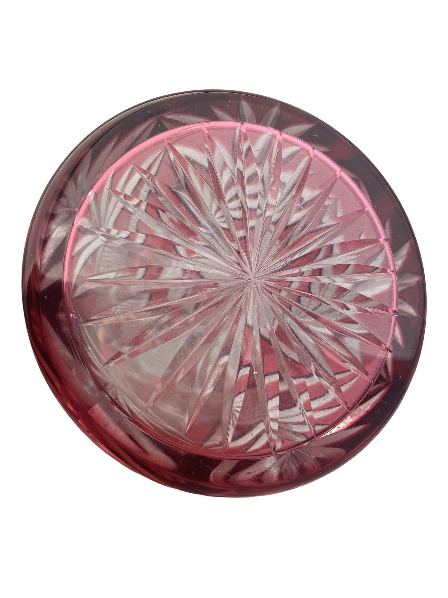 Carafe en cristal rouge rosé – Val Saint Lambert Num 36