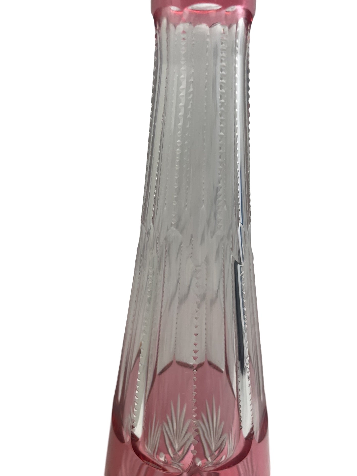 Carafe en cristal rouge rosé – Val Saint Lambert Num 36