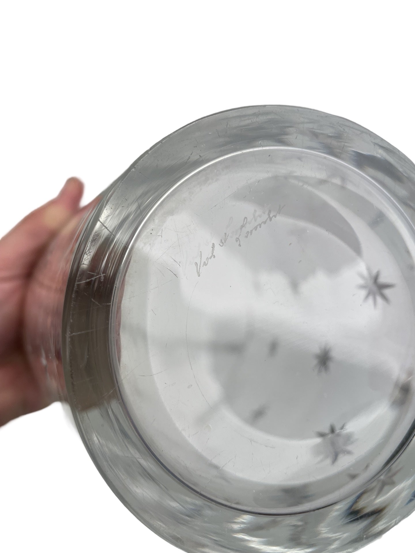 Vase en cristal – Val Saint Lambert – Atomic Stars – Signé – Circa 1958