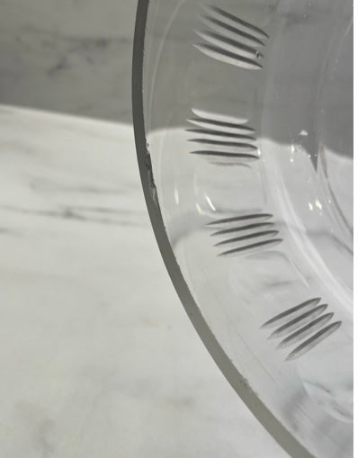 Coupe à fruits ronde en cristal – Val Saint Lambert - Argent