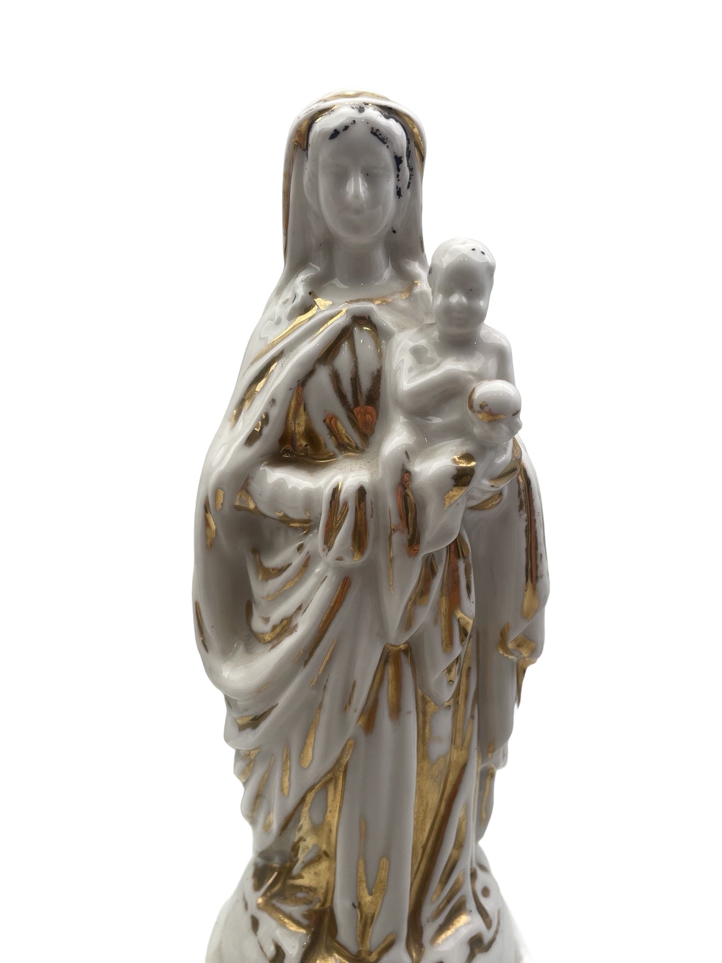 Vierge Marie avec l’Enfant Jésus – Porcelaine Andenne ou Vieux Paris – XIXe