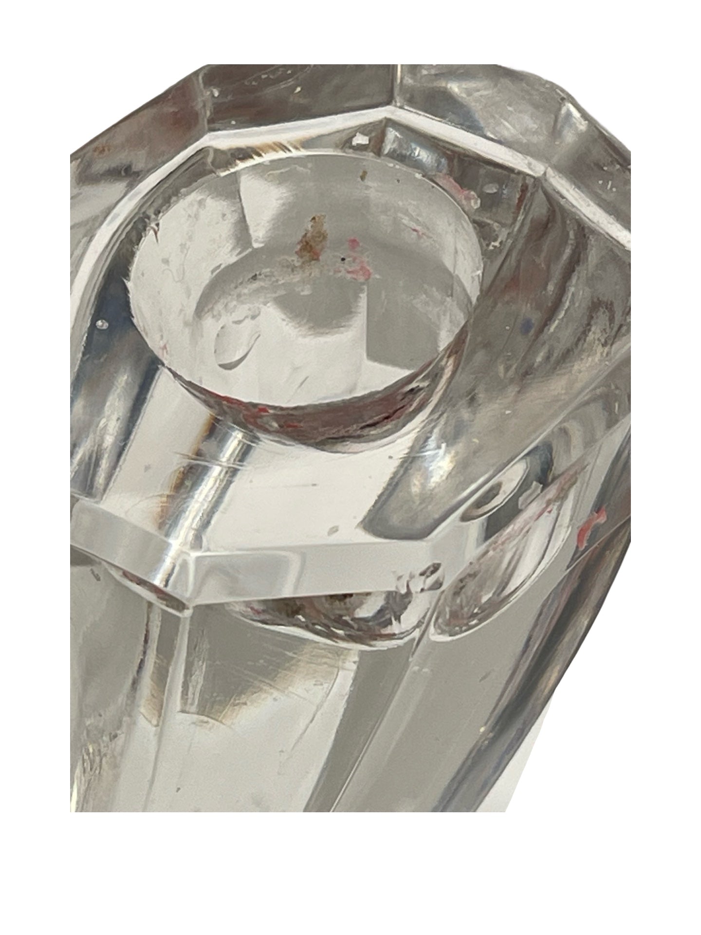 Bougeoir multiple en cristal – Val Saint Lambert – Signé – Minis égrenures