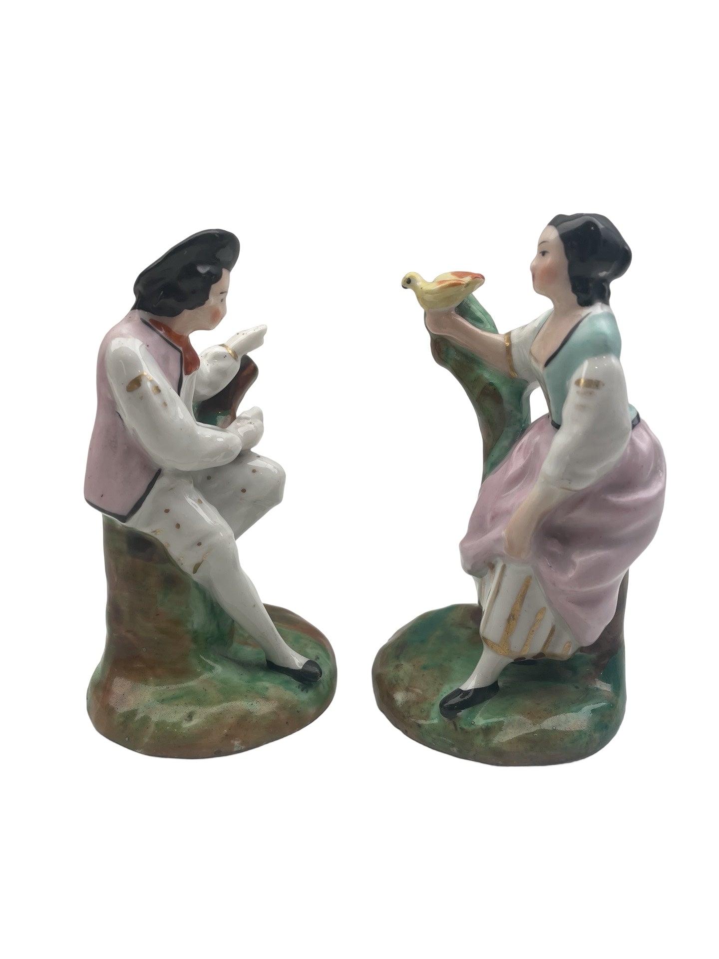 Paire Encriers Plumiers en porcelaine de Vieux Paris – XIXᵉ