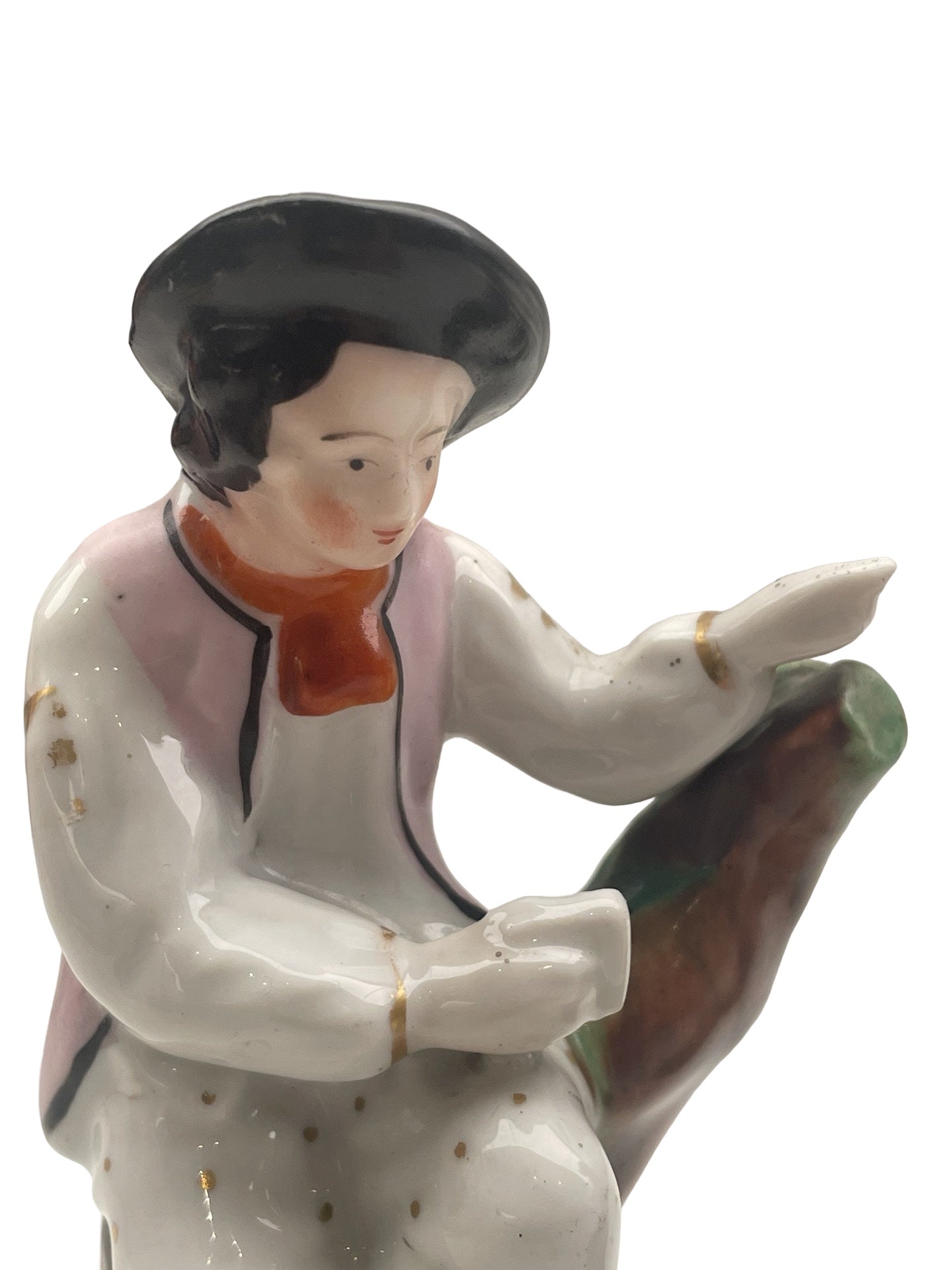 Paire Encriers Plumiers en porcelaine de Vieux Paris – XIXᵉ