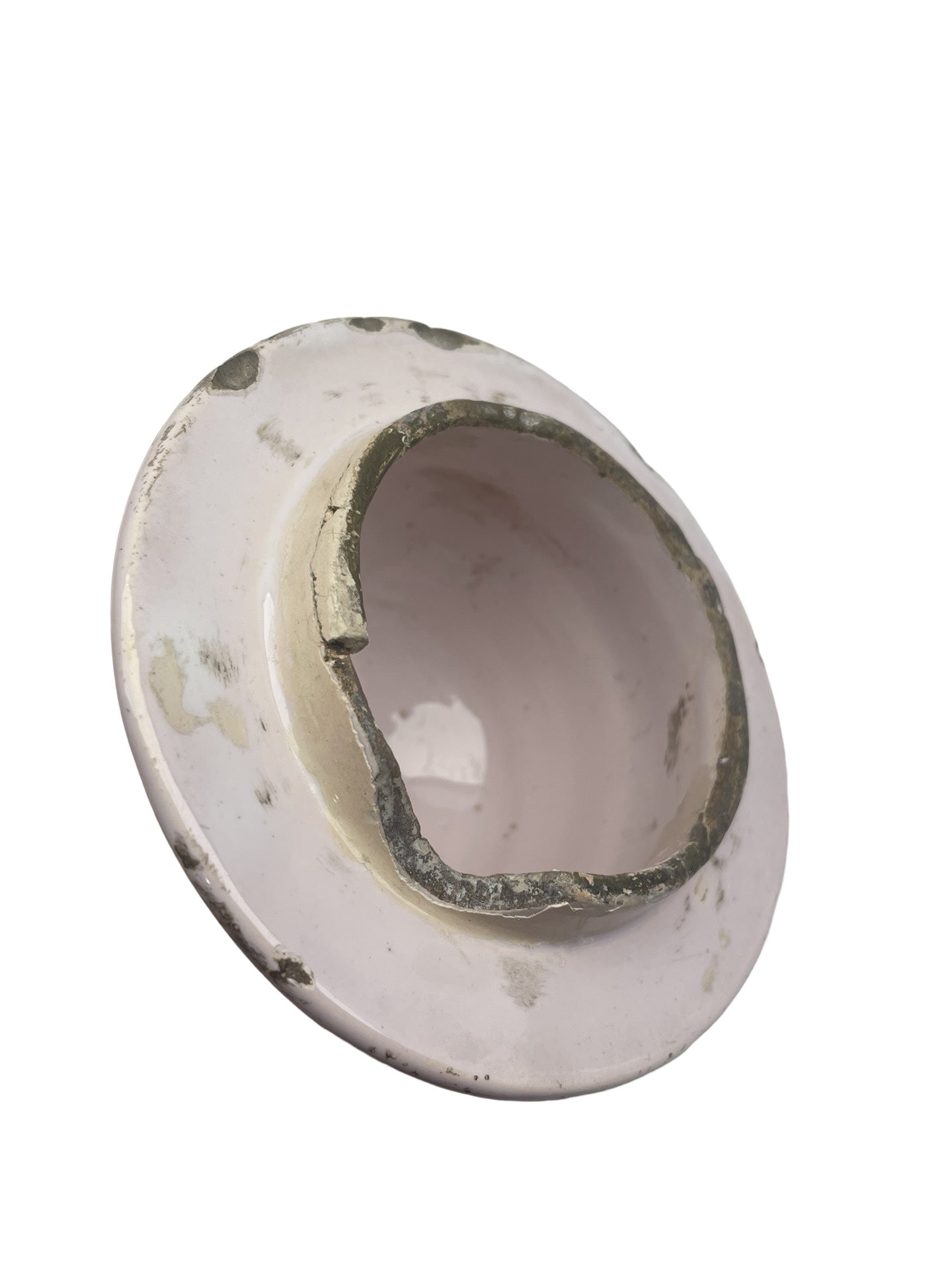 Pot couvert en faïence – Desvres ou Delft – Décor de mouches – Marqué P:V:M 500