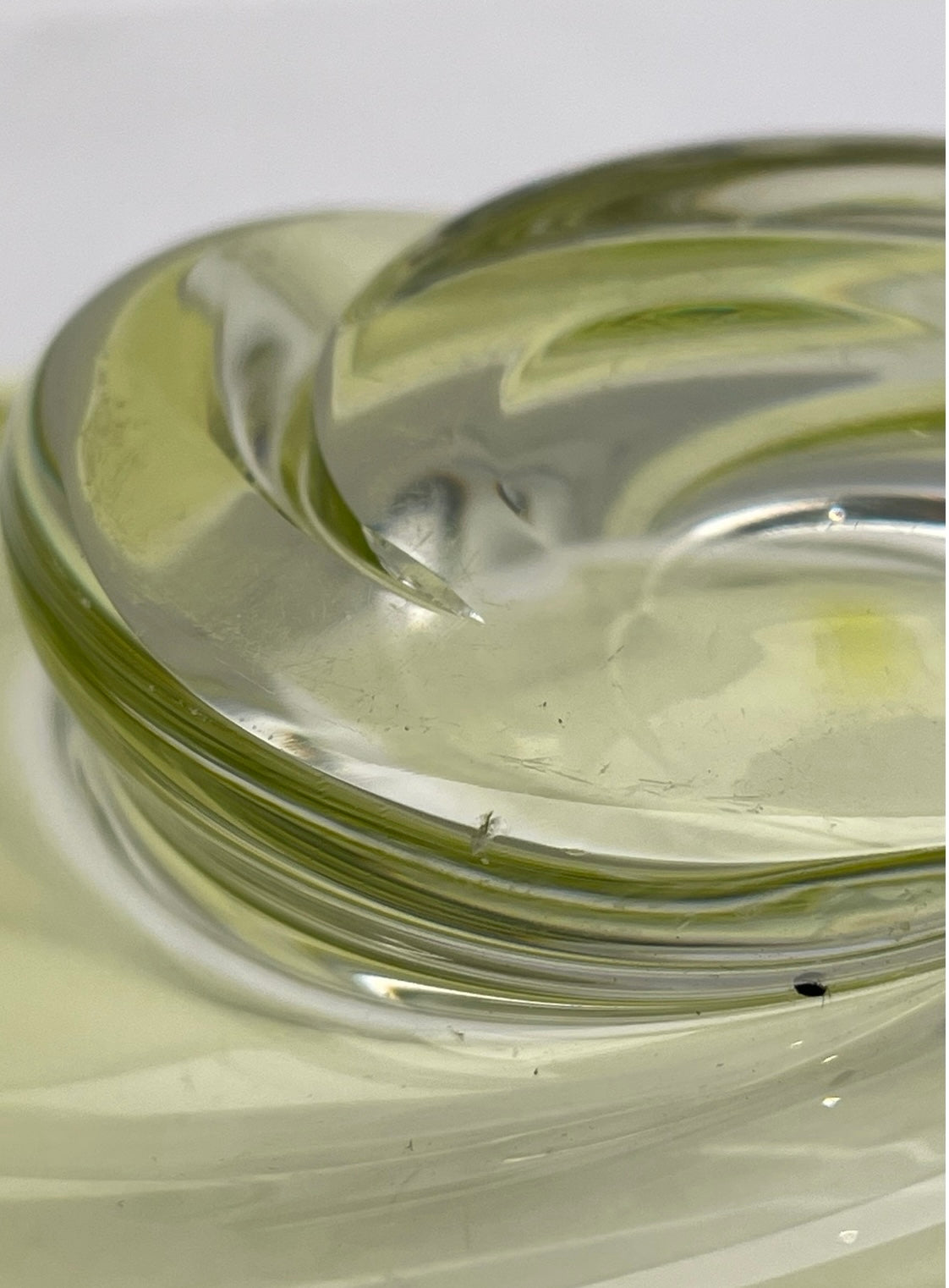 Coupe verte en cristal – Val Saint Lambert XXe