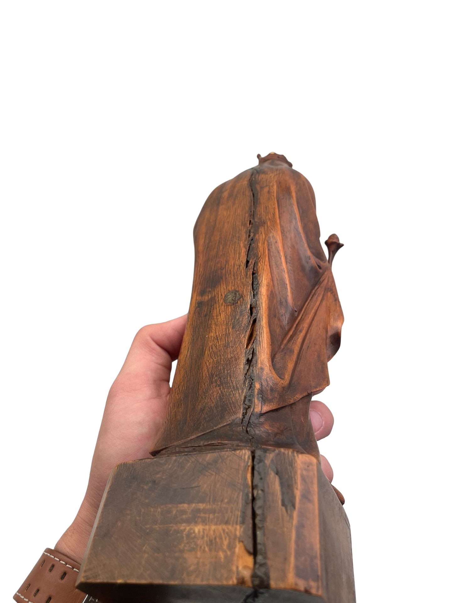 1- Vierge à l’Enfant Jésus – Sculpture en bois, XIXe siècle