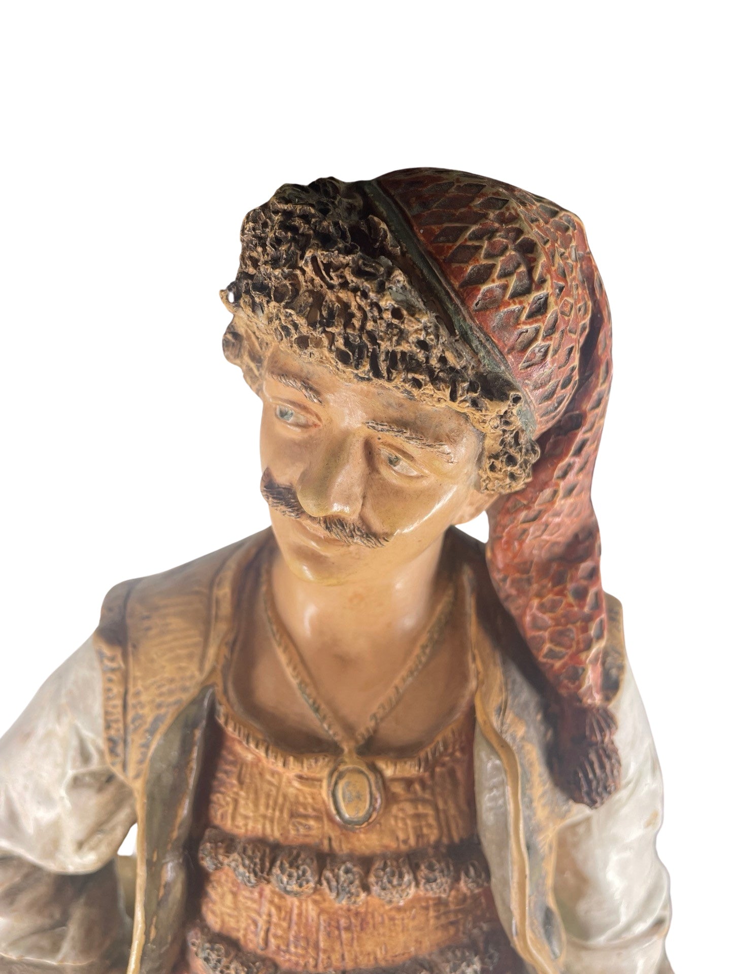 Paysan Italien en Terre Cuite Polychromée – Dans le Goût de Goldscheider