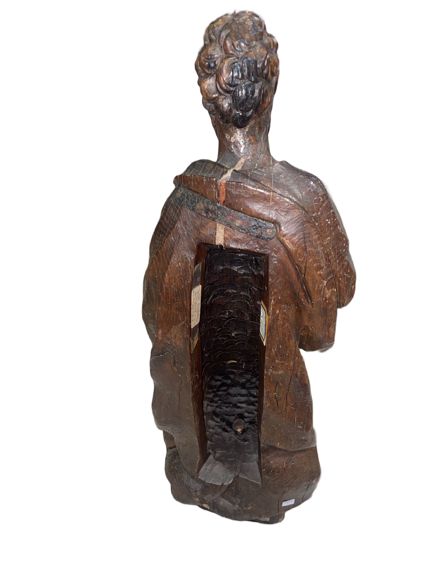 Saint Pierre en Chêne Sculpté – Travail Flamand, Fin XVIᵉ Siècle