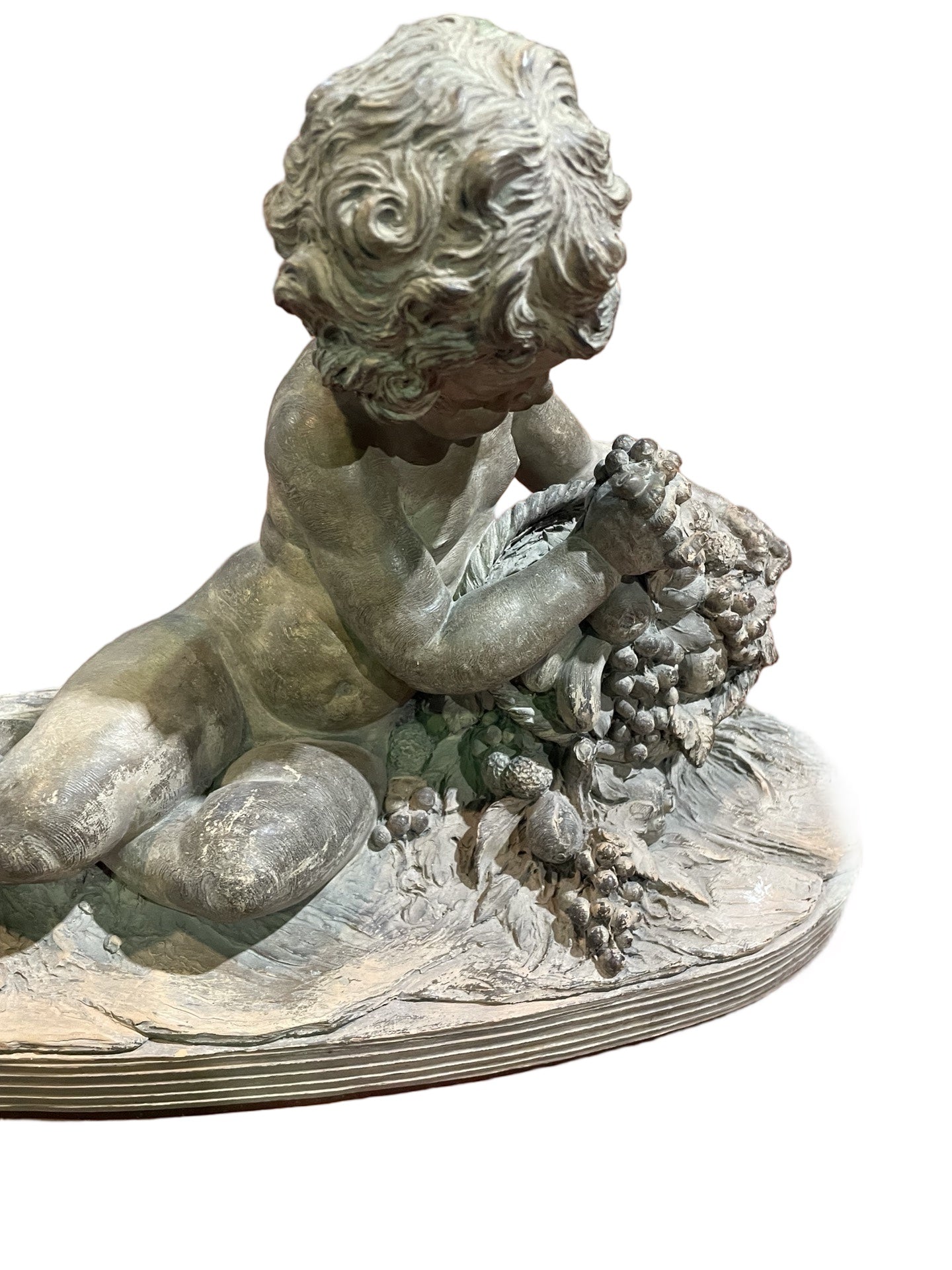 Terre Cuite – Putti aux Fruits – Signé René Rod – Fin XIXe