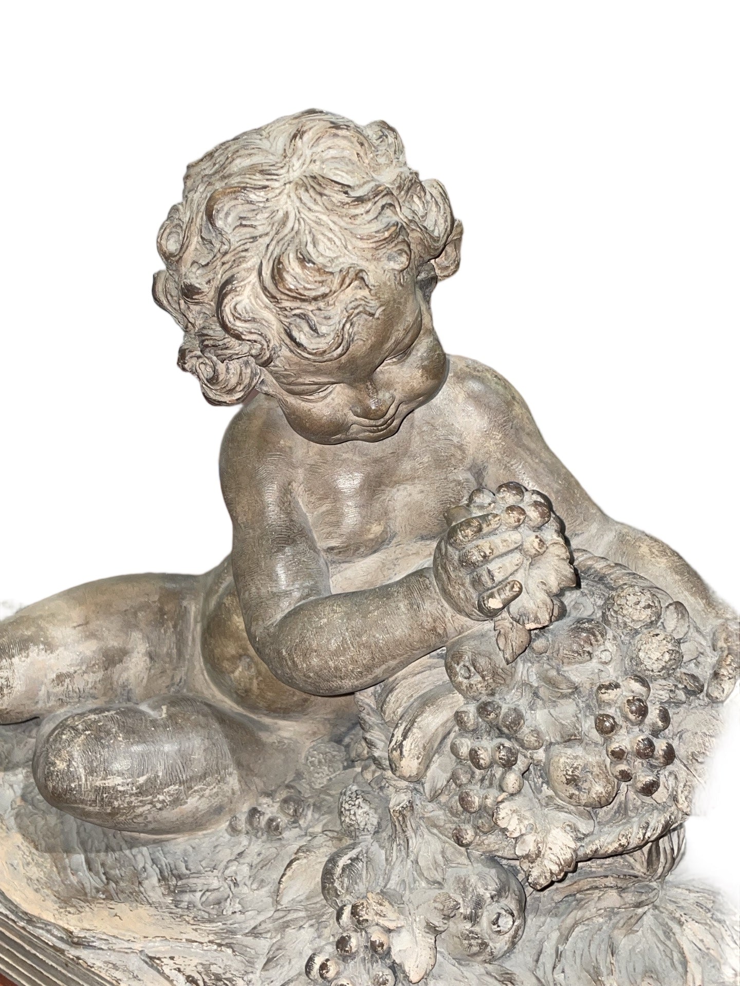 Terre Cuite – Putti aux Fruits – Signé René Rod – Fin XIXe