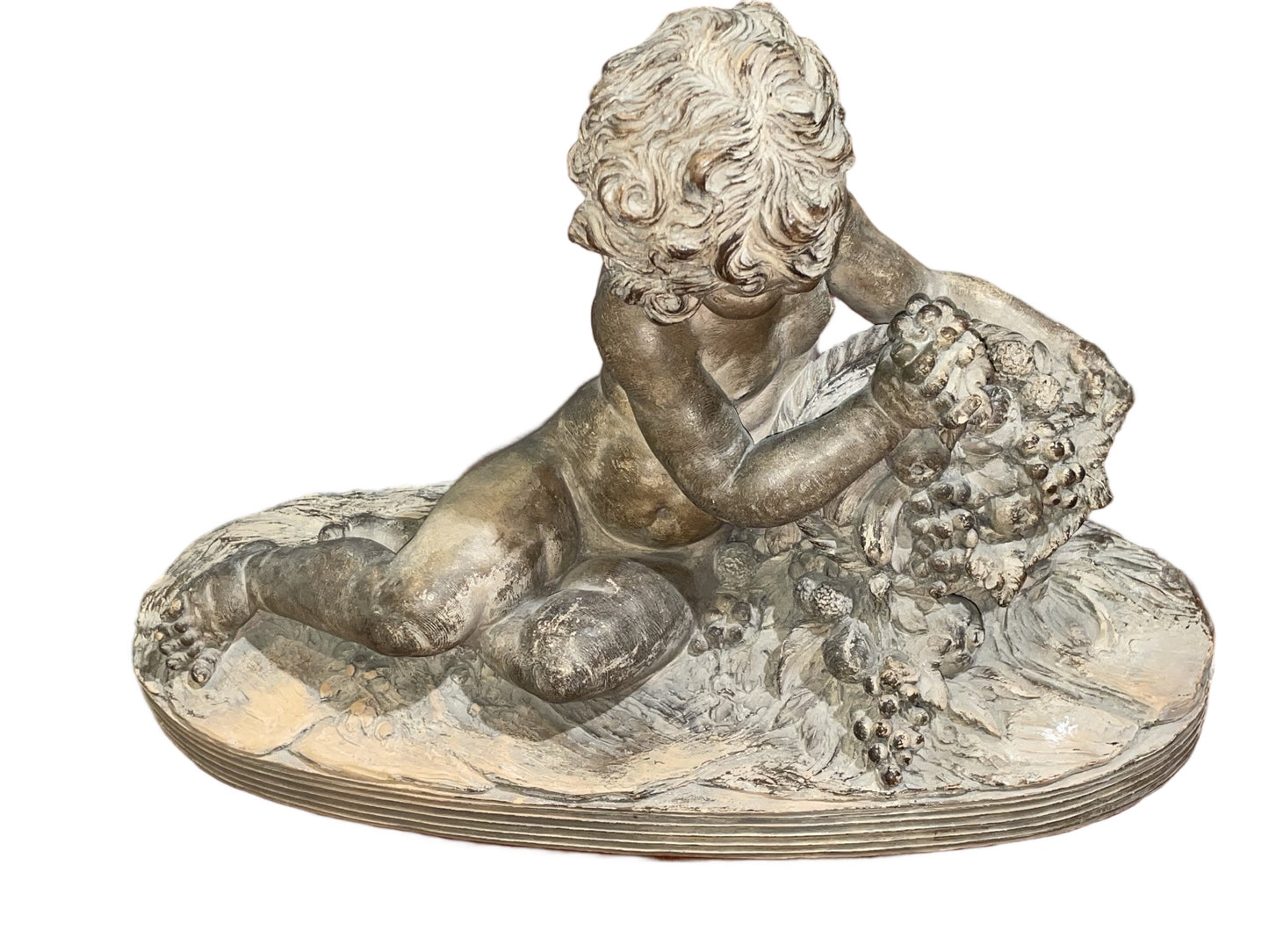 Terre Cuite – Putti aux Fruits – Signé René Rod – Fin XIXe