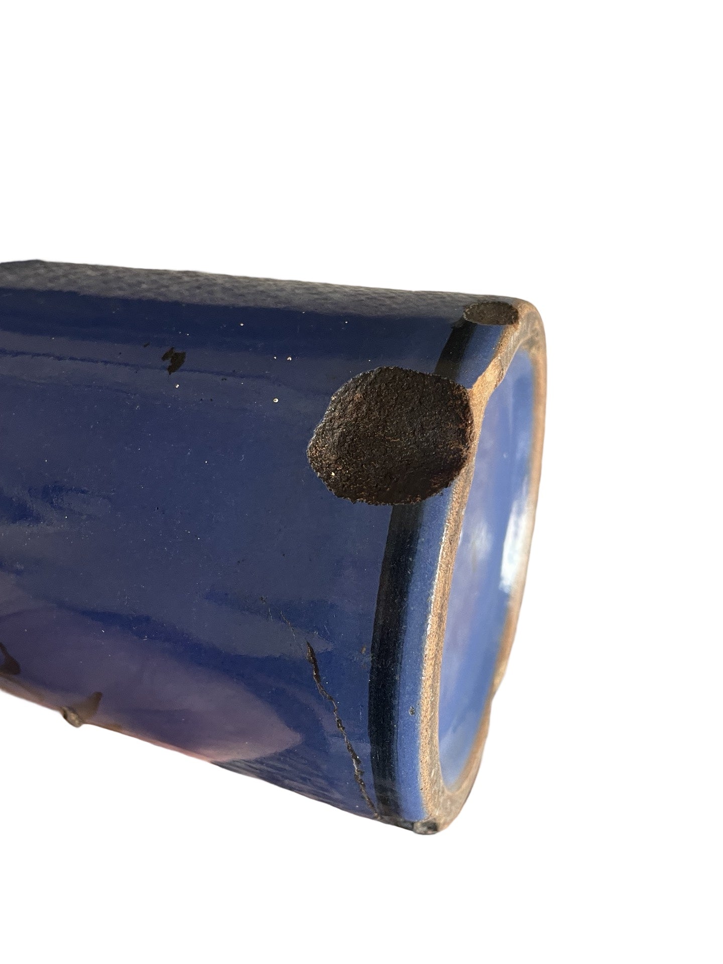 Pichet en faïence de Bruxelles – Double Litre – Fond Bleu