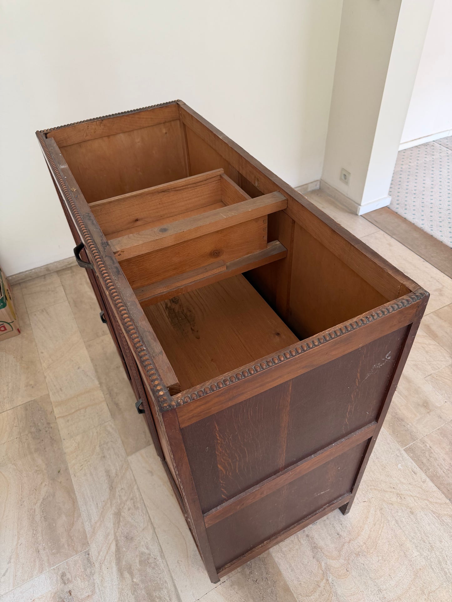 1 - Buffet / meuble Art Déco en chêne massif à restaurer