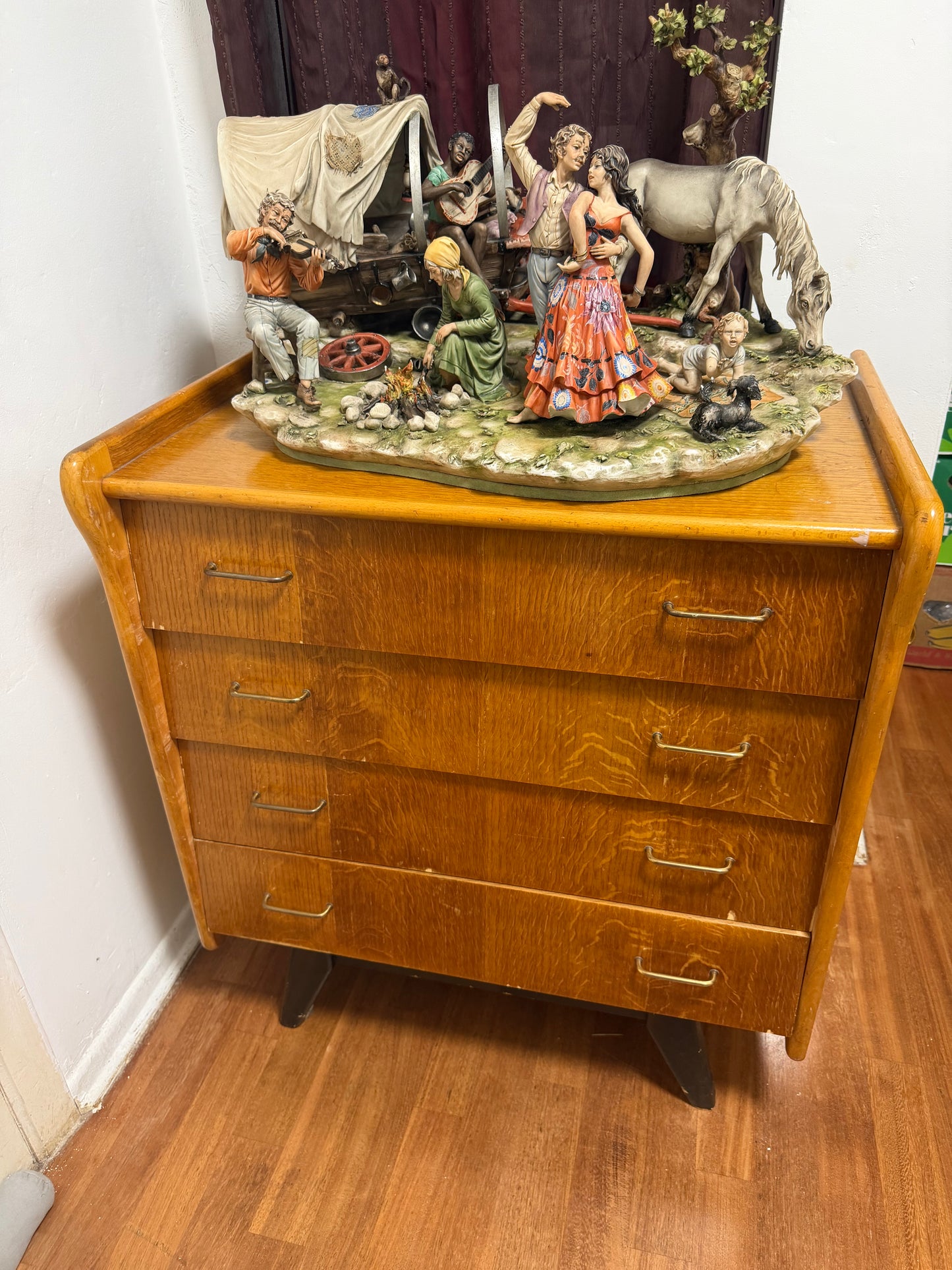 1 - Commode vintage années 50 en chêne – style scandinave