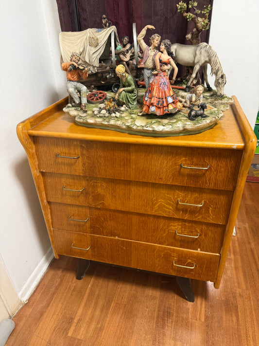 1 - Commode vintage années 50 en chêne – style scandinave