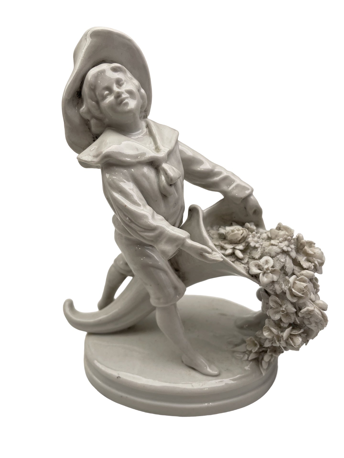 Paire de figurines en porcelaine blanche Ernst Bohne Sons
