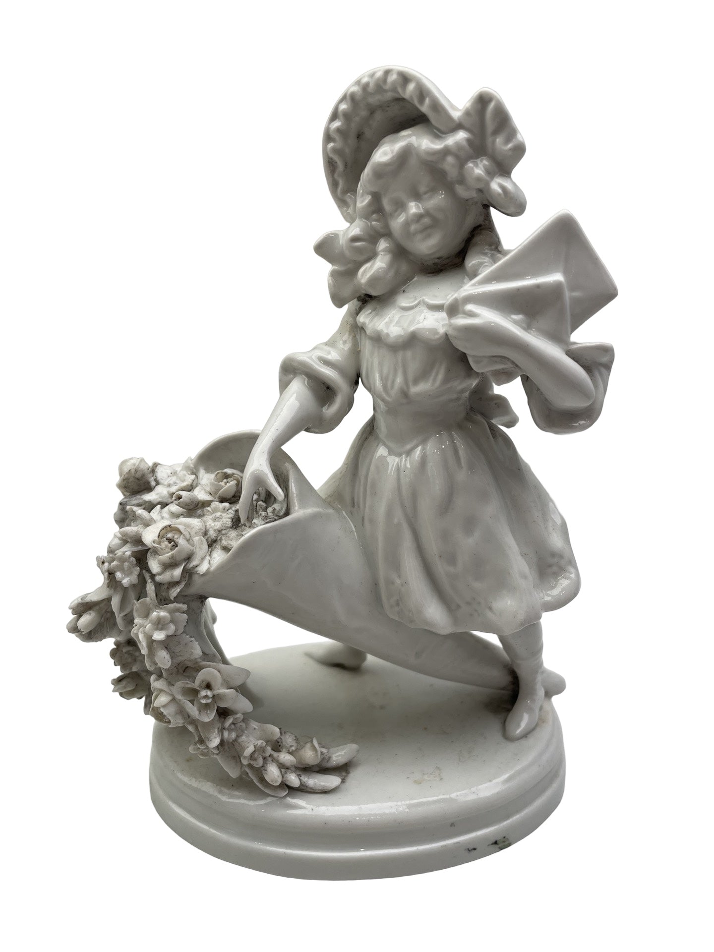 Paire de figurines en porcelaine blanche Ernst Bohne Sons
