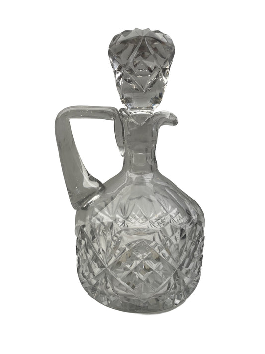 Carafe en cristal blanc – Bohême – Petit éclat au bouchon