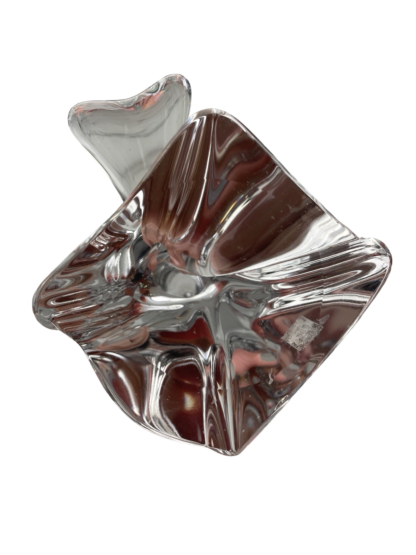 Sculpture d’oiseau en cristal blanc – Signée Daum – Circa 1950