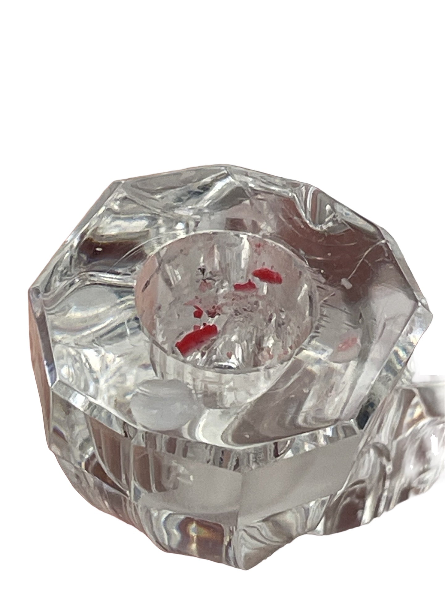 Bougeoir multiple en cristal – Val Saint Lambert – Signé – Minis égrenures