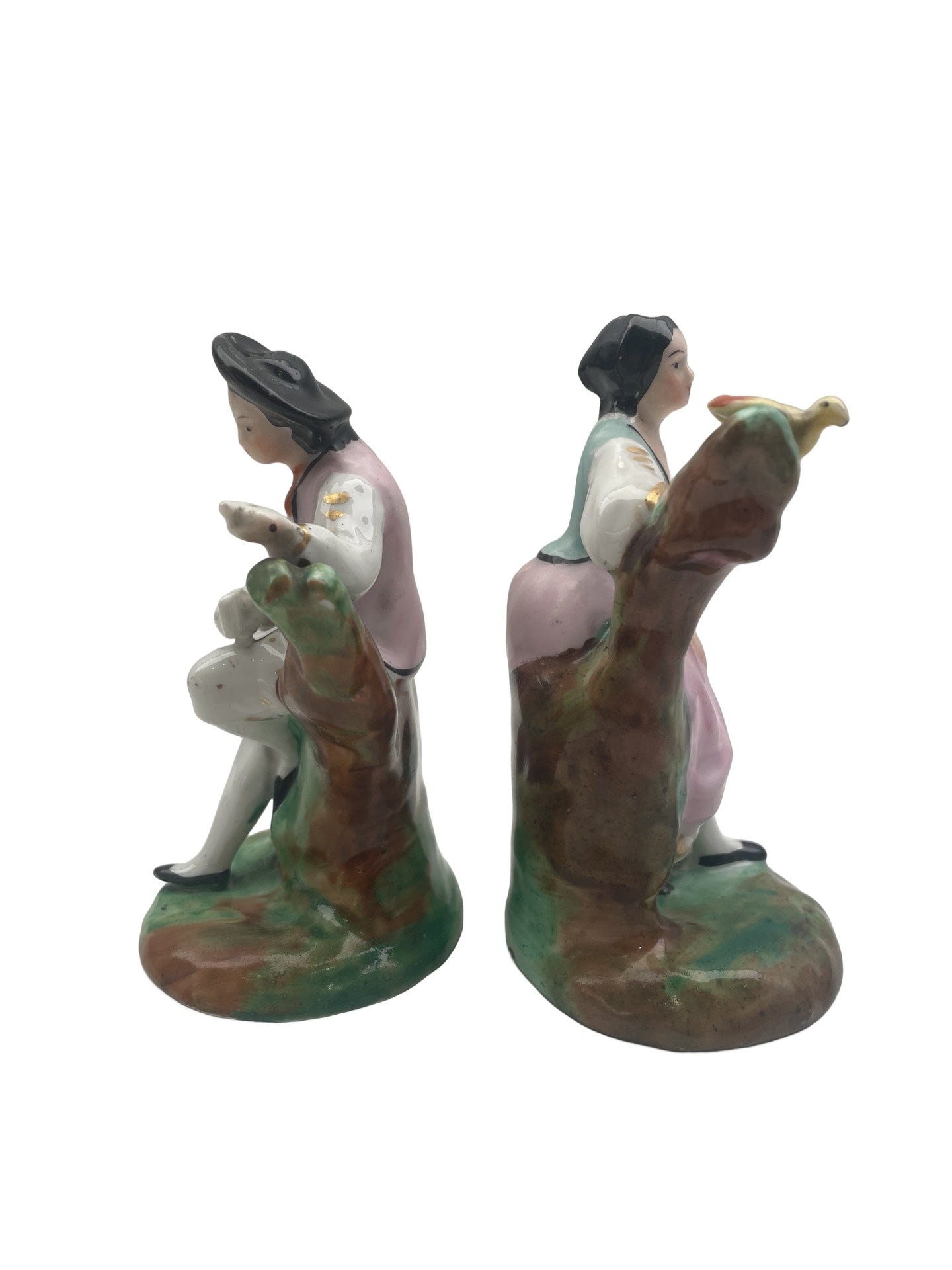 Paire Encriers Plumiers en porcelaine de Vieux Paris – XIXᵉ