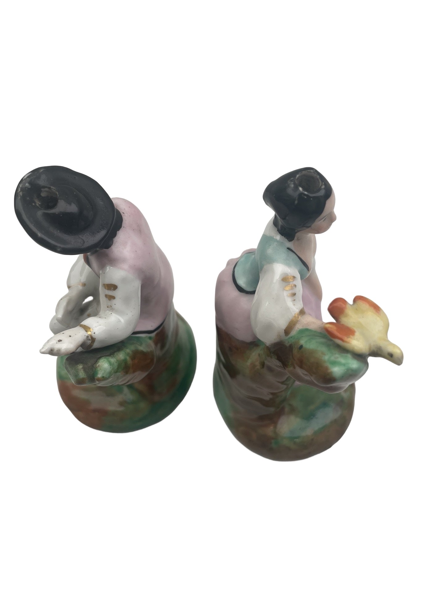 Paire Encriers Plumiers en porcelaine de Vieux Paris – XIXᵉ