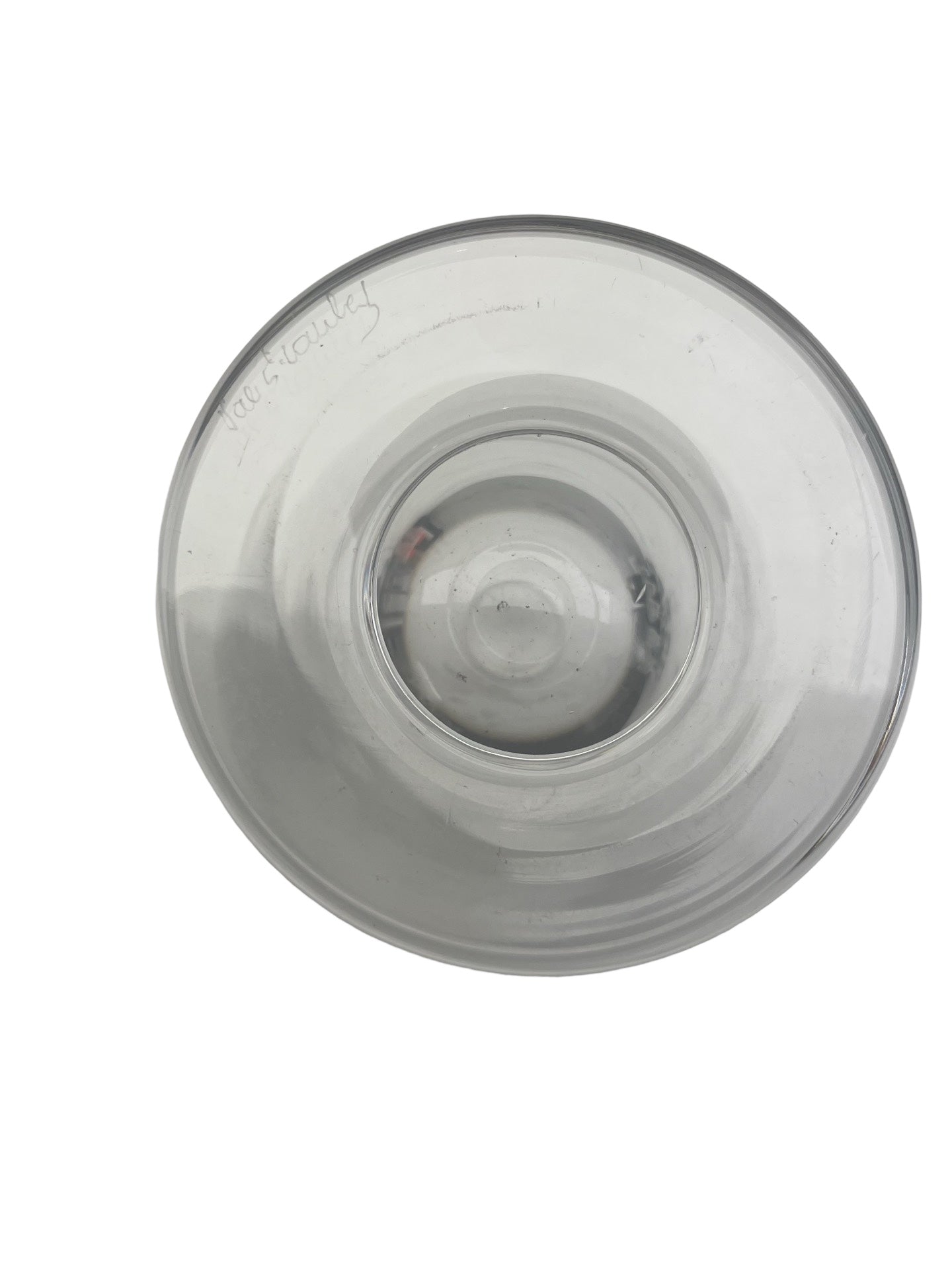 Petit vase en cristal gravé – Val Saint Lambert – Décor de cheval