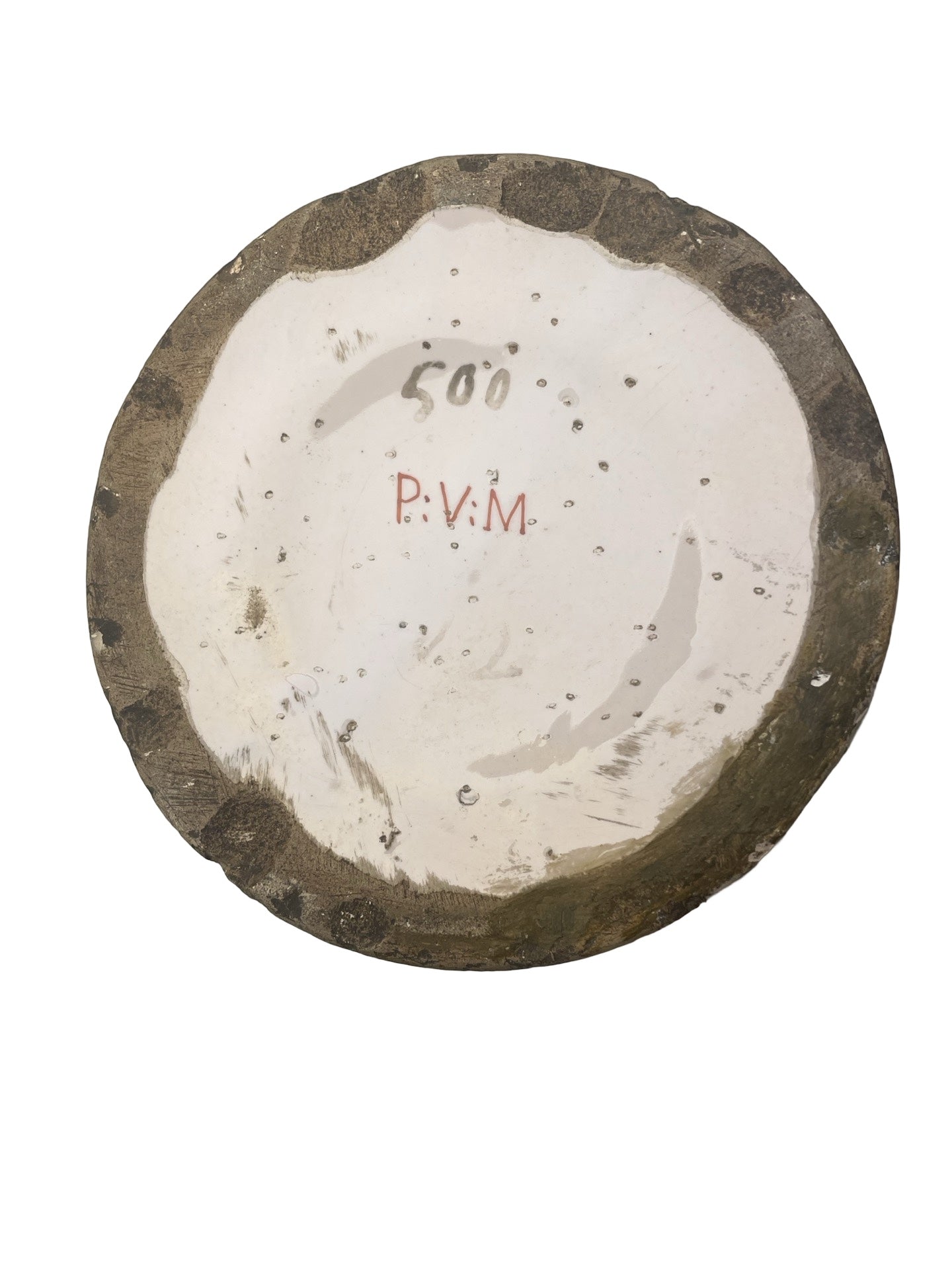 Pot couvert en faïence – Desvres ou Delft – Décor de mouches – Marqué P:V:M 500