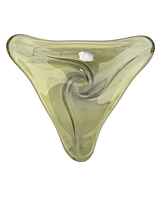 Coupe verte en cristal – Val Saint Lambert XXe
