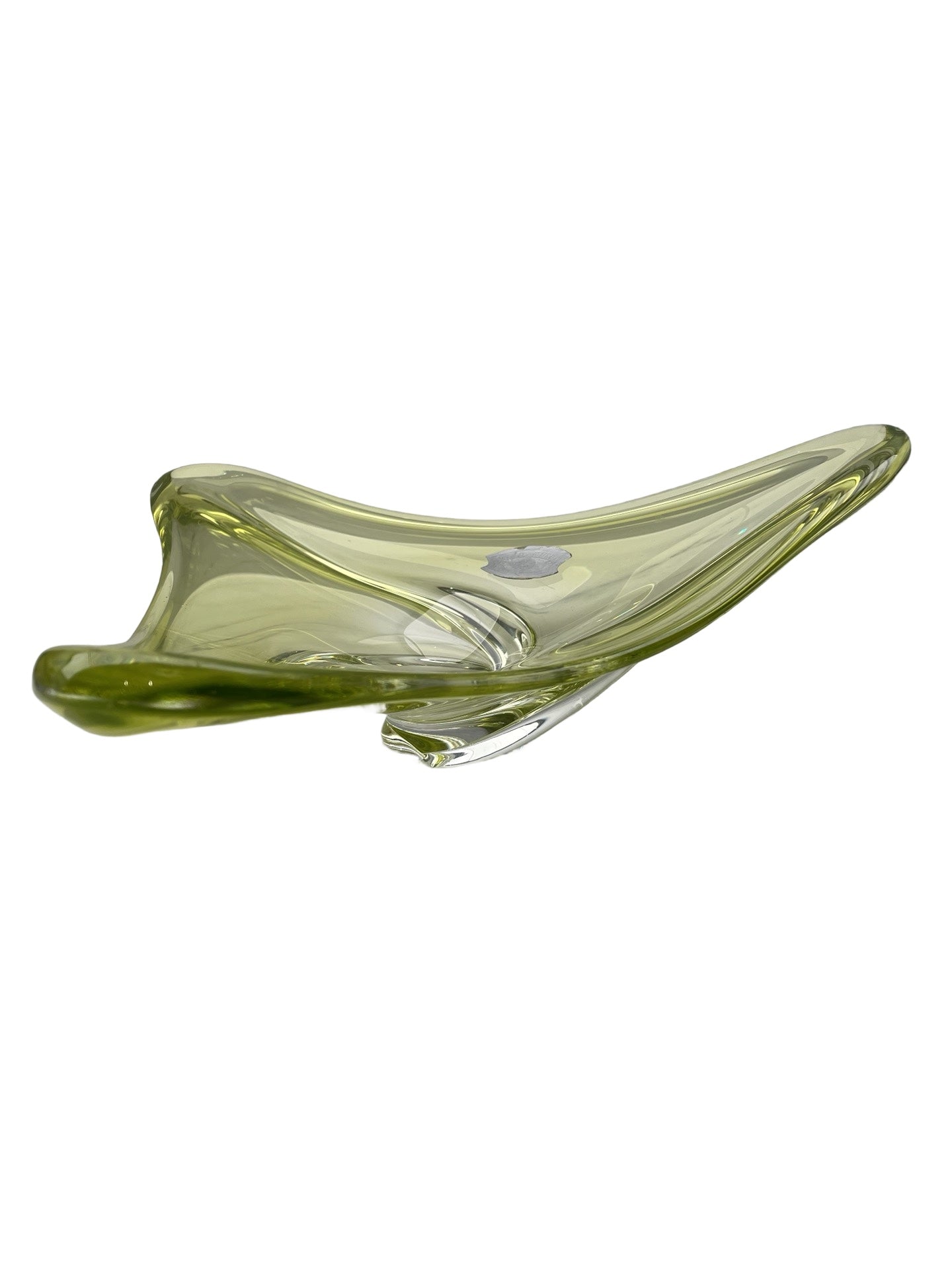 Coupe verte en cristal – Val Saint Lambert XXe