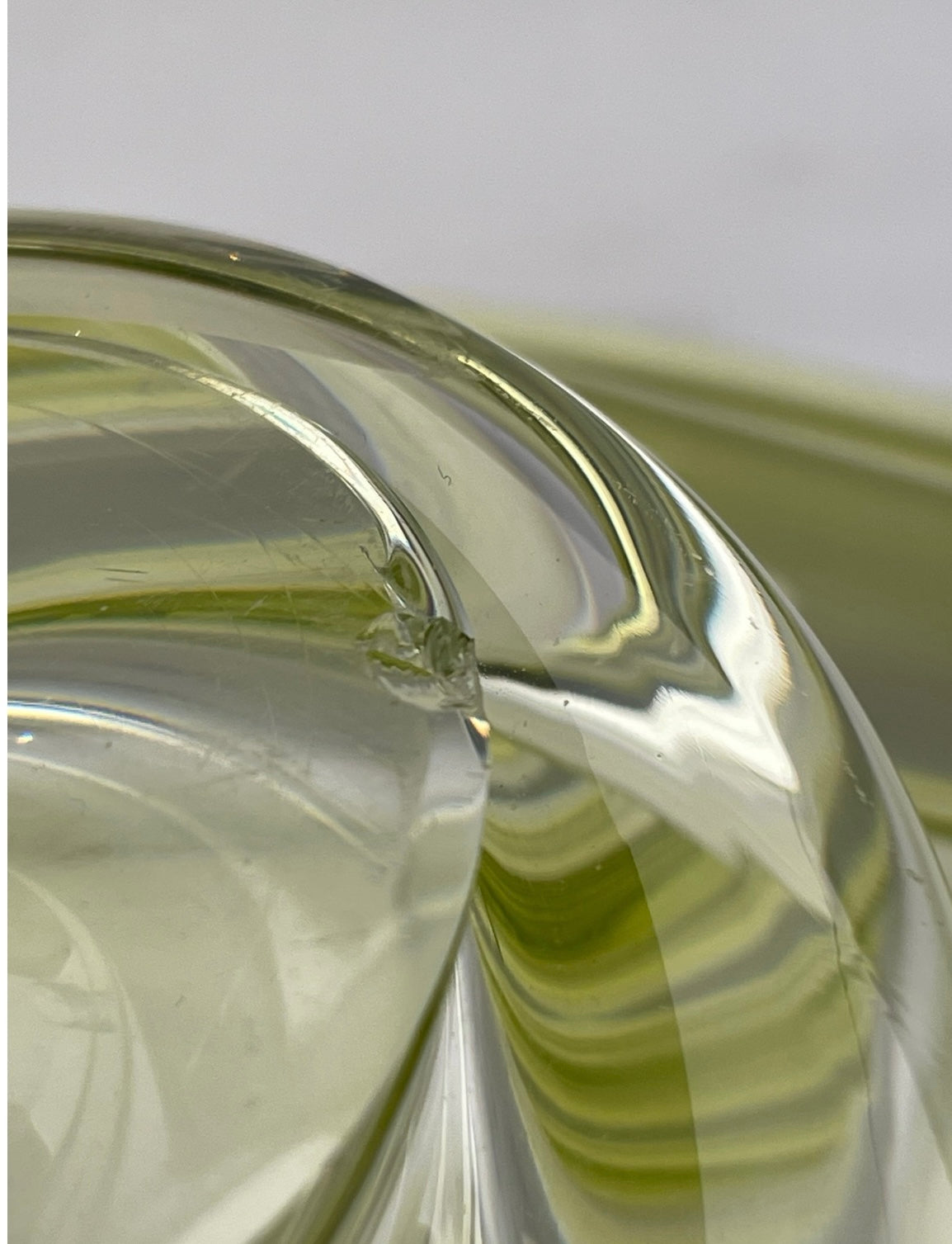 Coupe verte en cristal – Val Saint Lambert XXe
