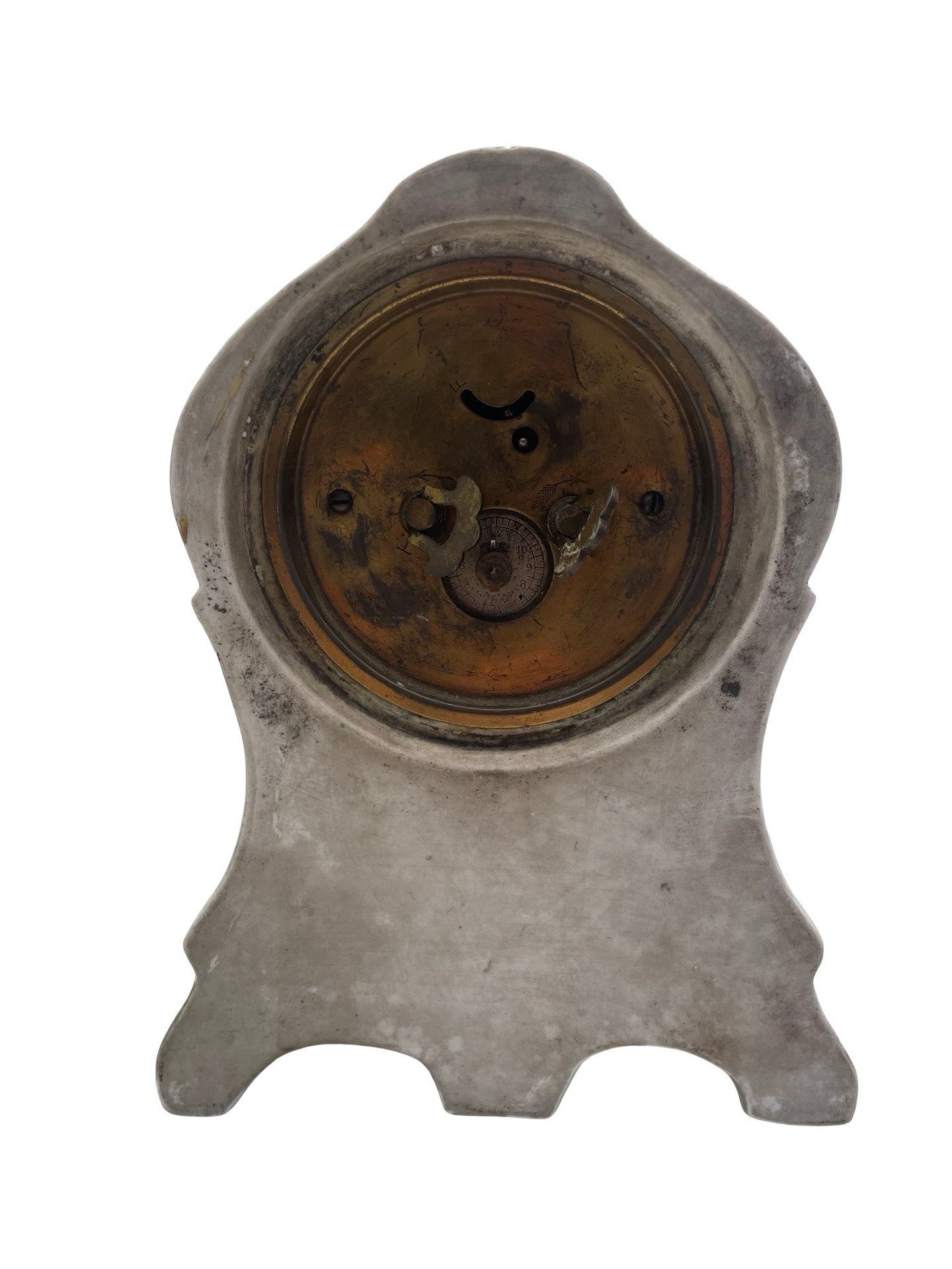 Réveil ou horloge de table en porcelaine à décor floral – Fonctionne parfaitement