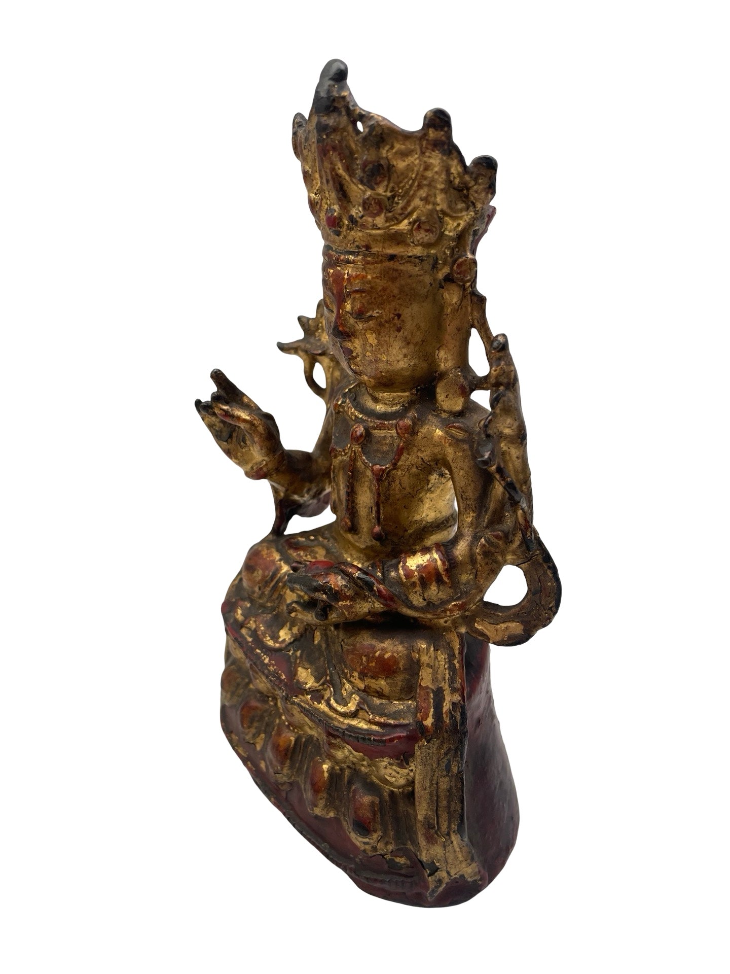 1- Amitayus bronze doré sino-tibétain XVIIe siècle Chine