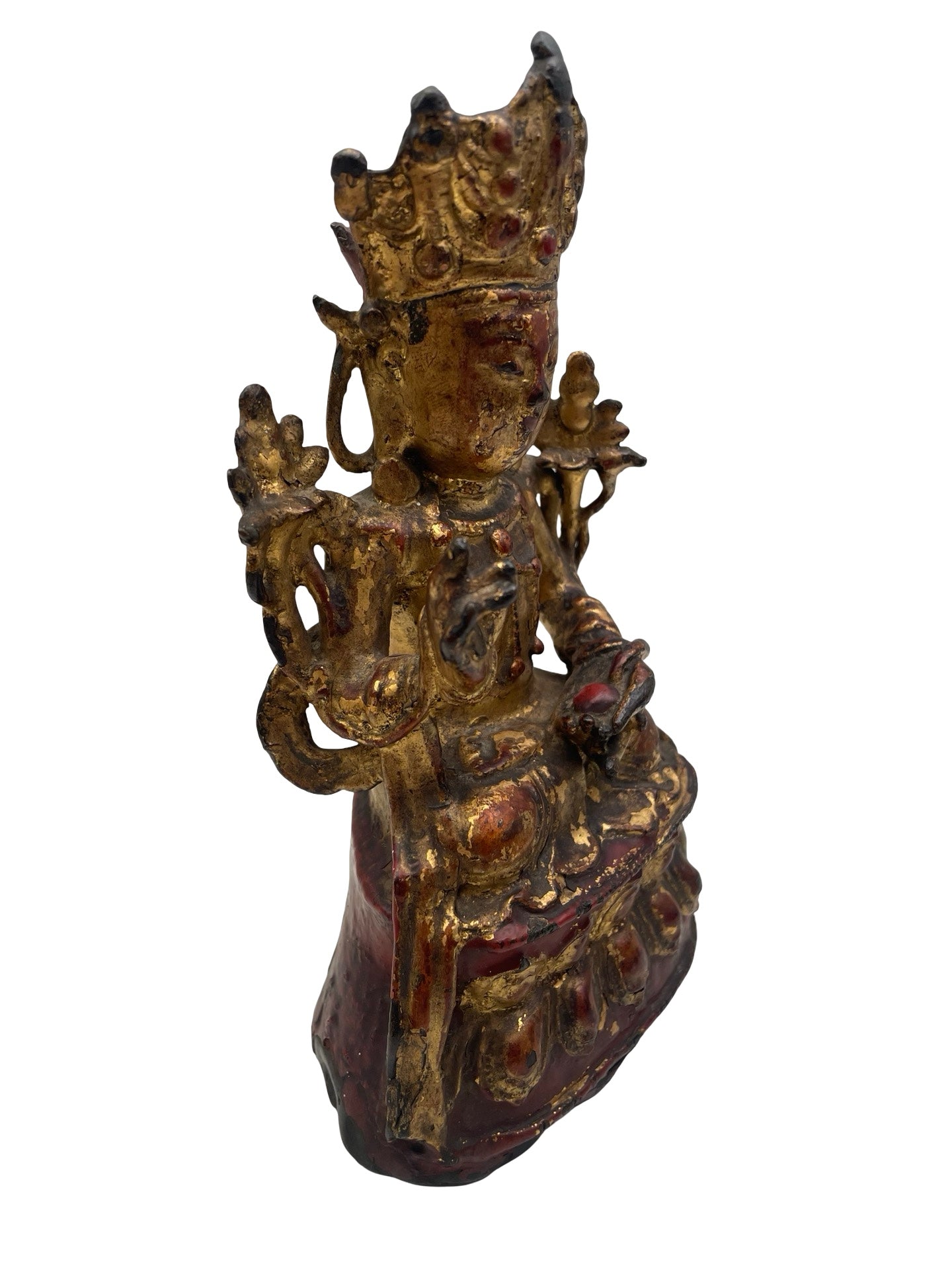 1- Amitayus bronze doré sino-tibétain XVIIe siècle Chine