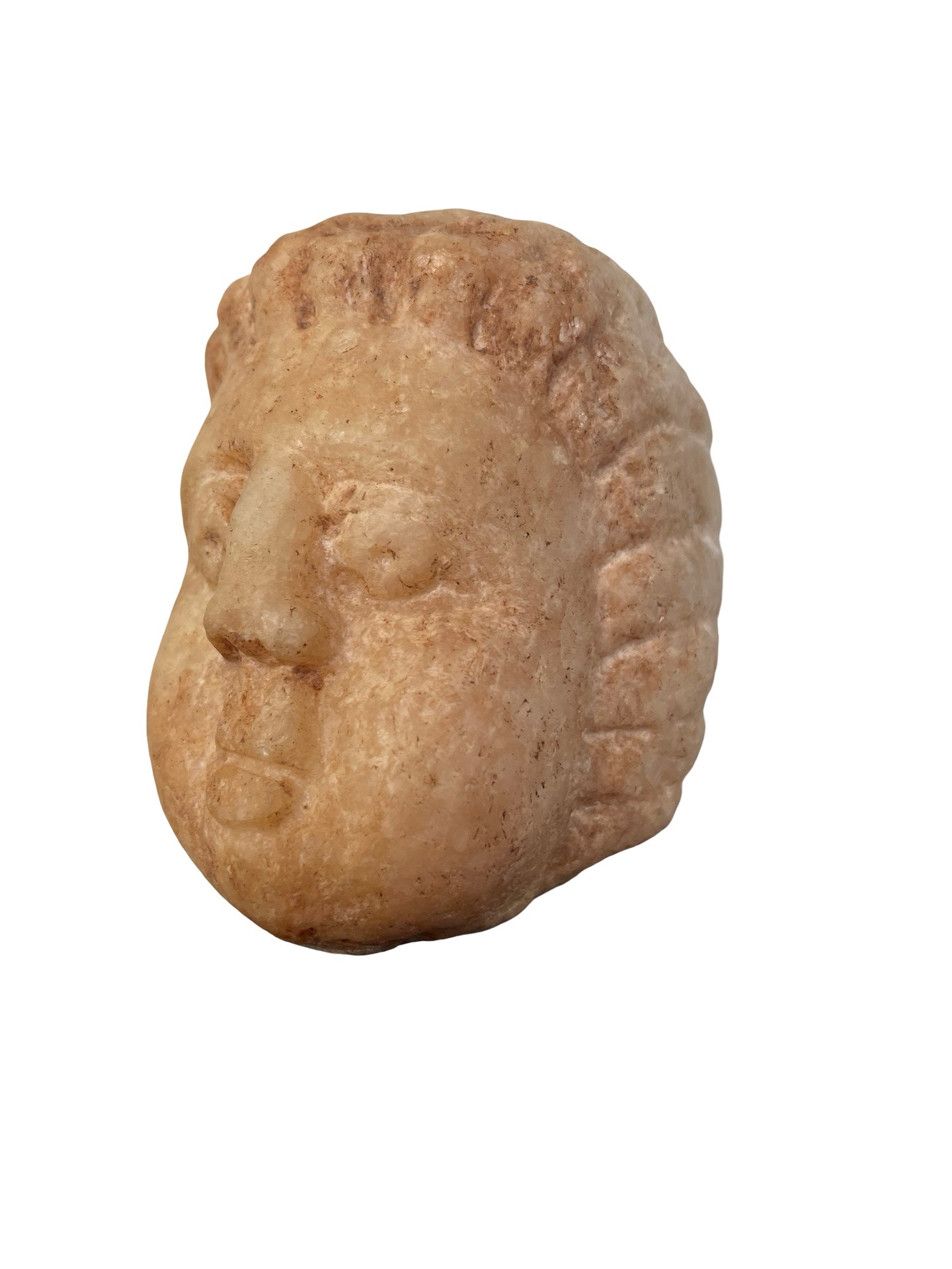 Tête d’enfant en marbre ancien à identifier