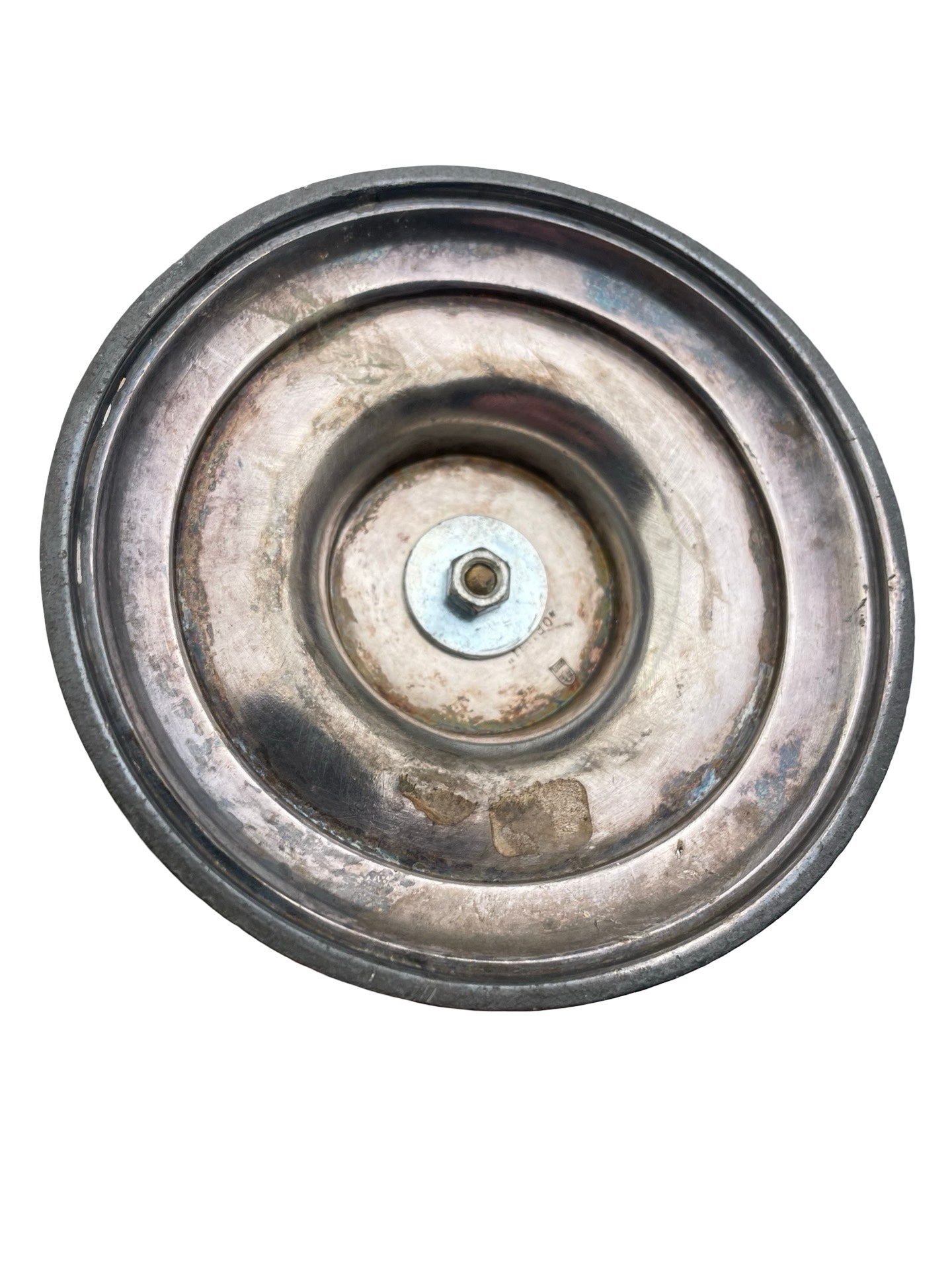 1 - Pied de lampe Art Nouveau Orivit – Vers 1900 – Métal argenté & étain