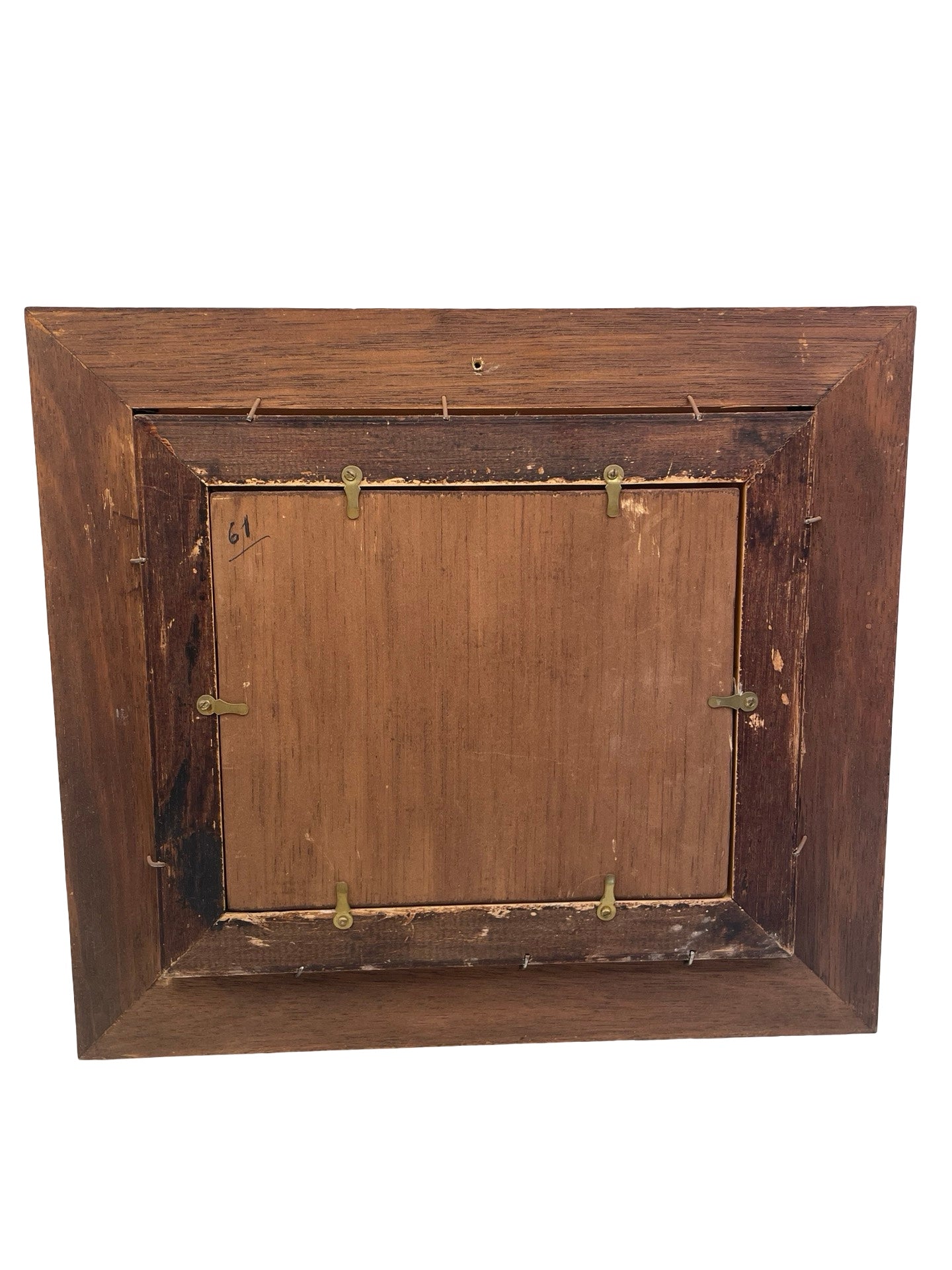 1 - Peinture miniature sur porcelaine signée M. Revert – Circa 1970-1980 – Encadrée