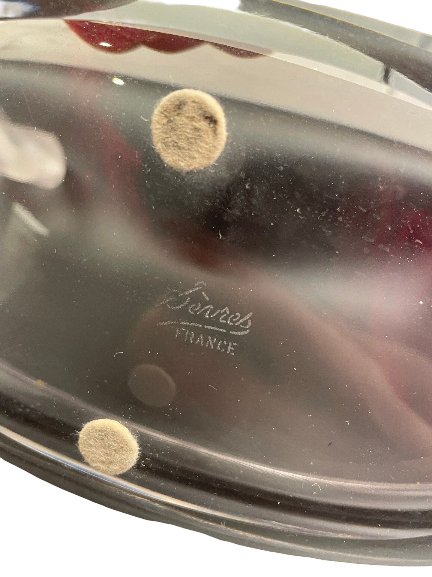 Coupe en cristal de Sèvres aux écureuils dépoli