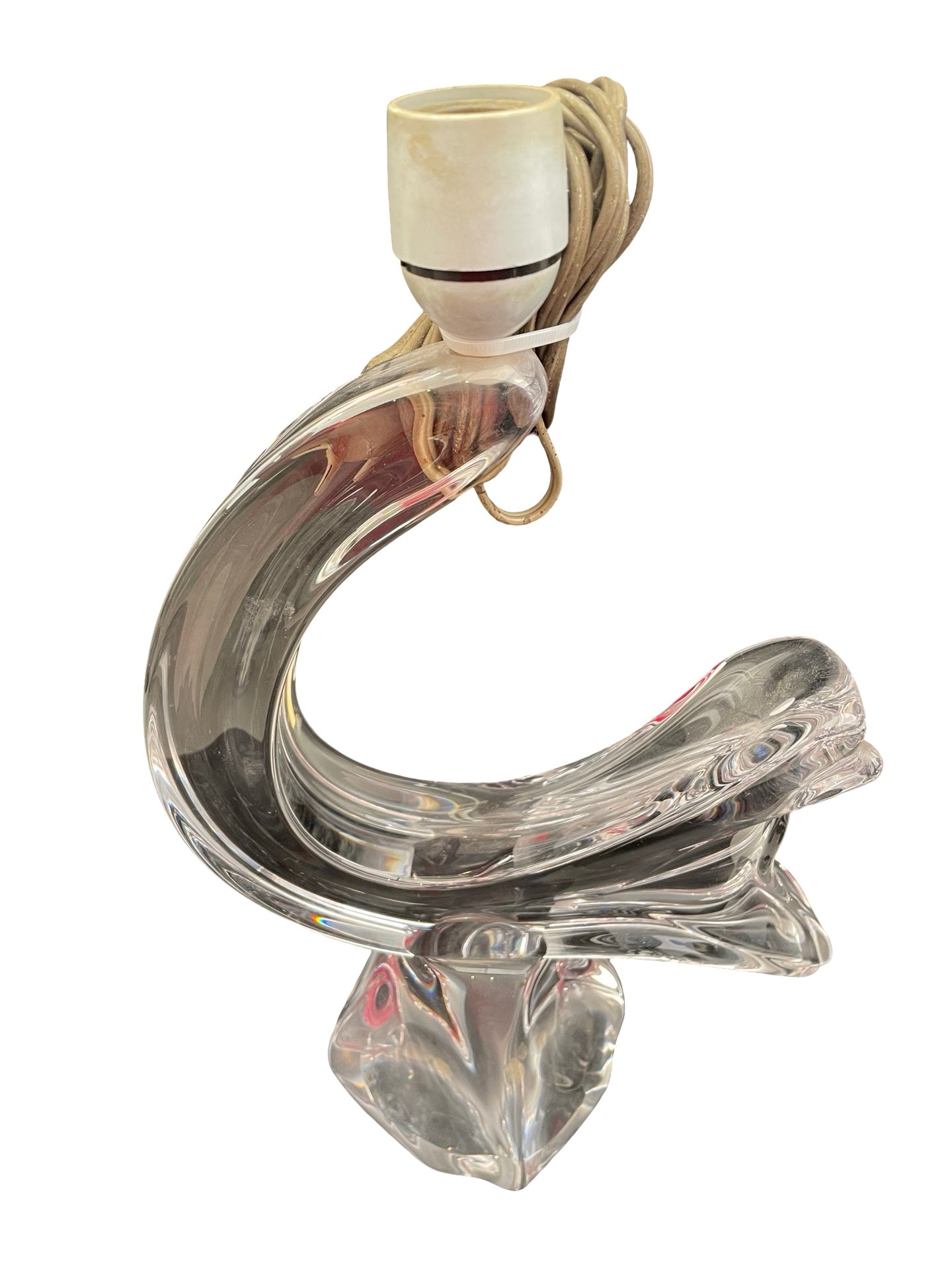 Lampe en cristal Daum – Design moderne – H. 35 cm