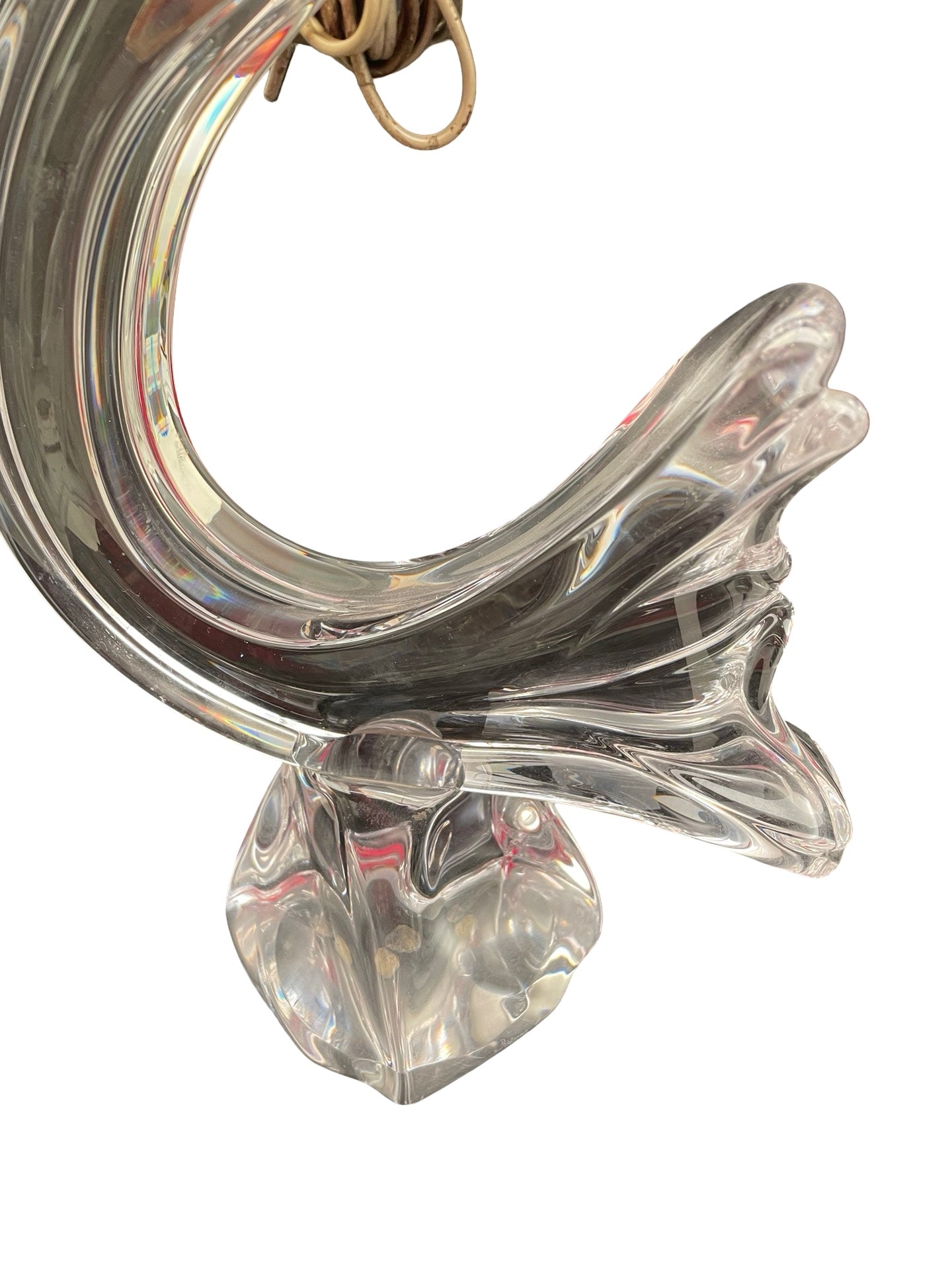 Lampe en cristal Daum – Design moderne – H. 35 cm